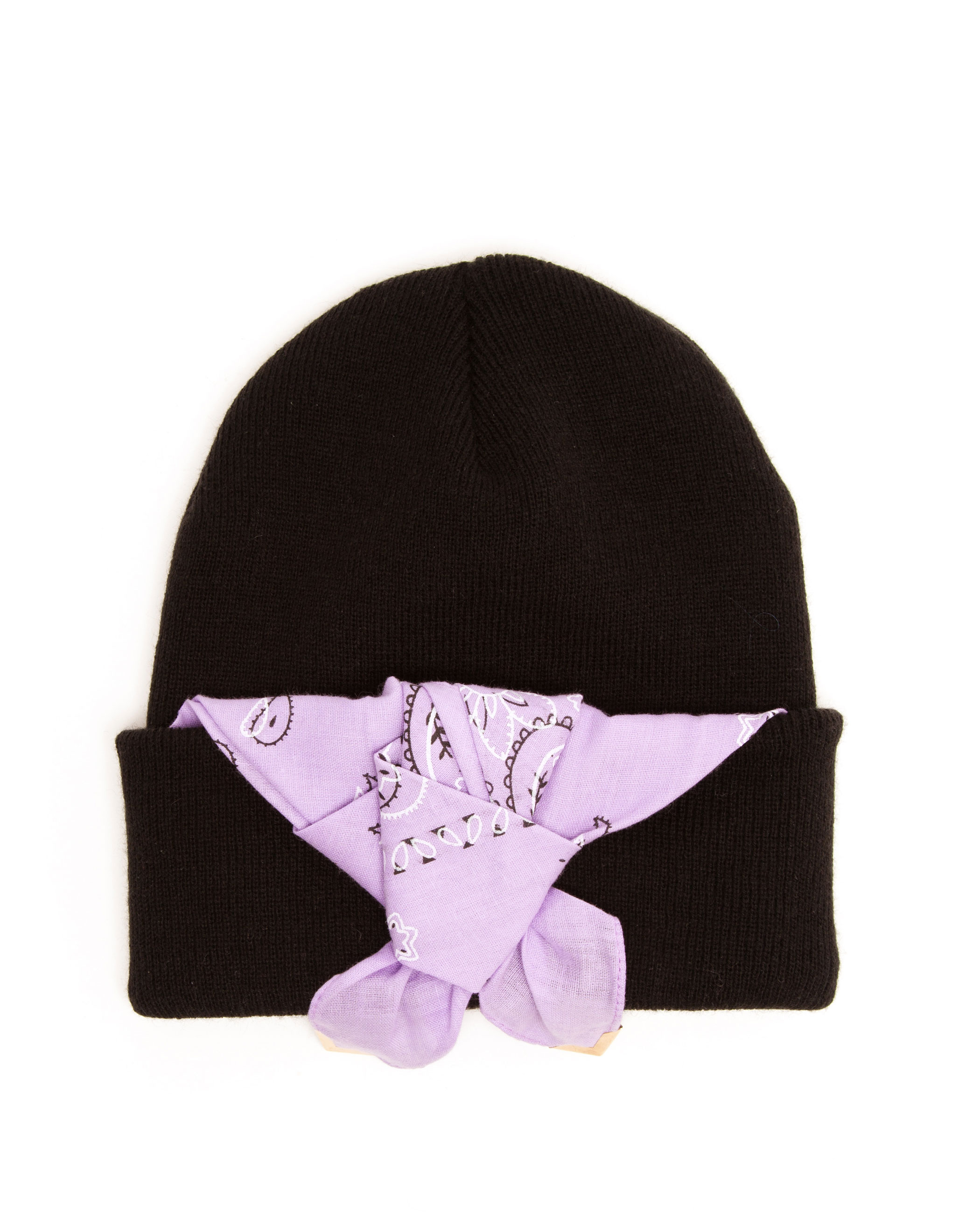 Lyst Silver Spoon Attire Beanie Hat With Bandana Bow in Black
