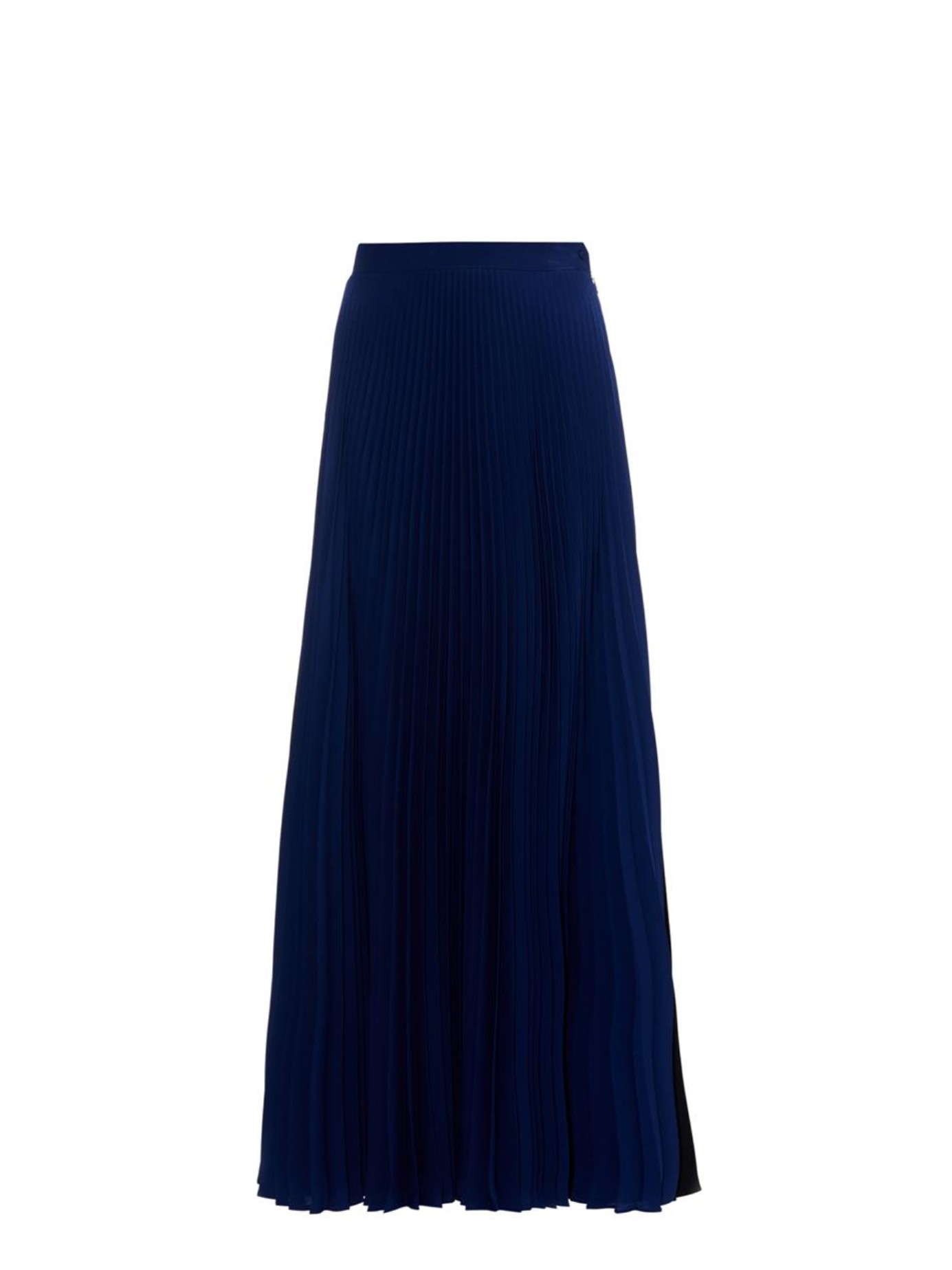 navy silk maxi skirt