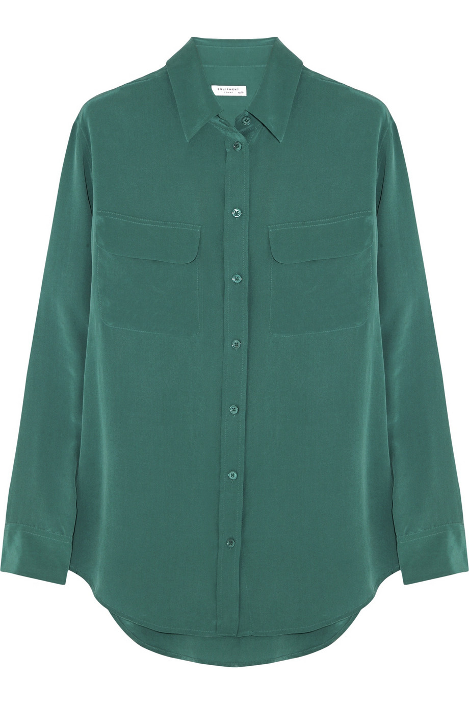 Equipment Signature Washed Silk Shirt in Green Lyst