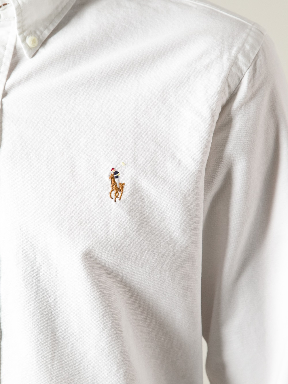 white polo button down shirt