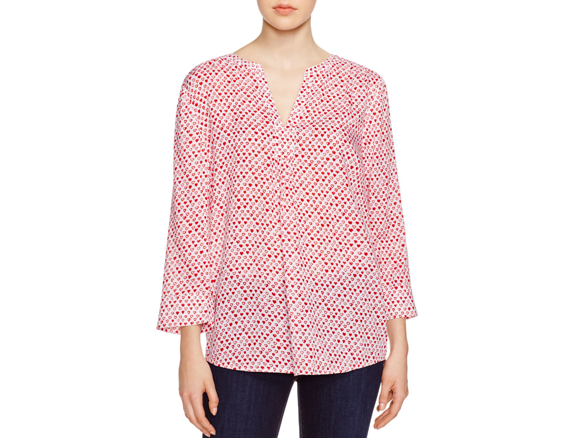 Beach Lunch Lounge Heart Print Blouse in Pink - Lyst