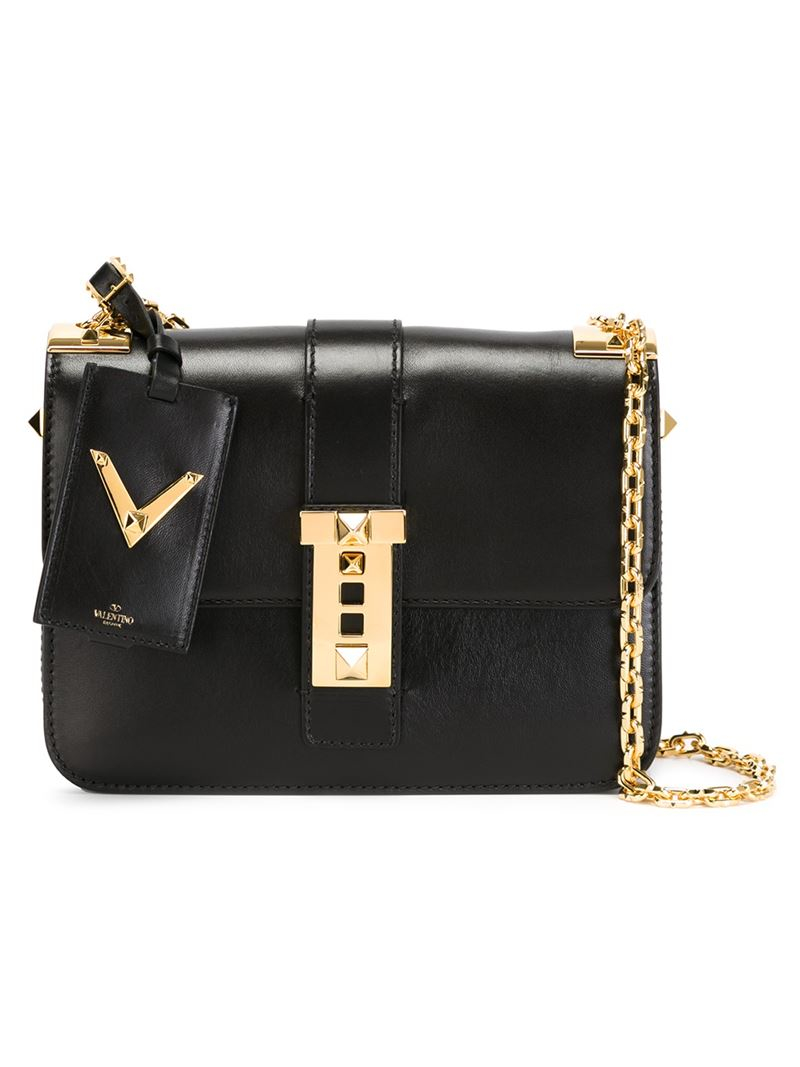 valentino garavani leather shoulder bag