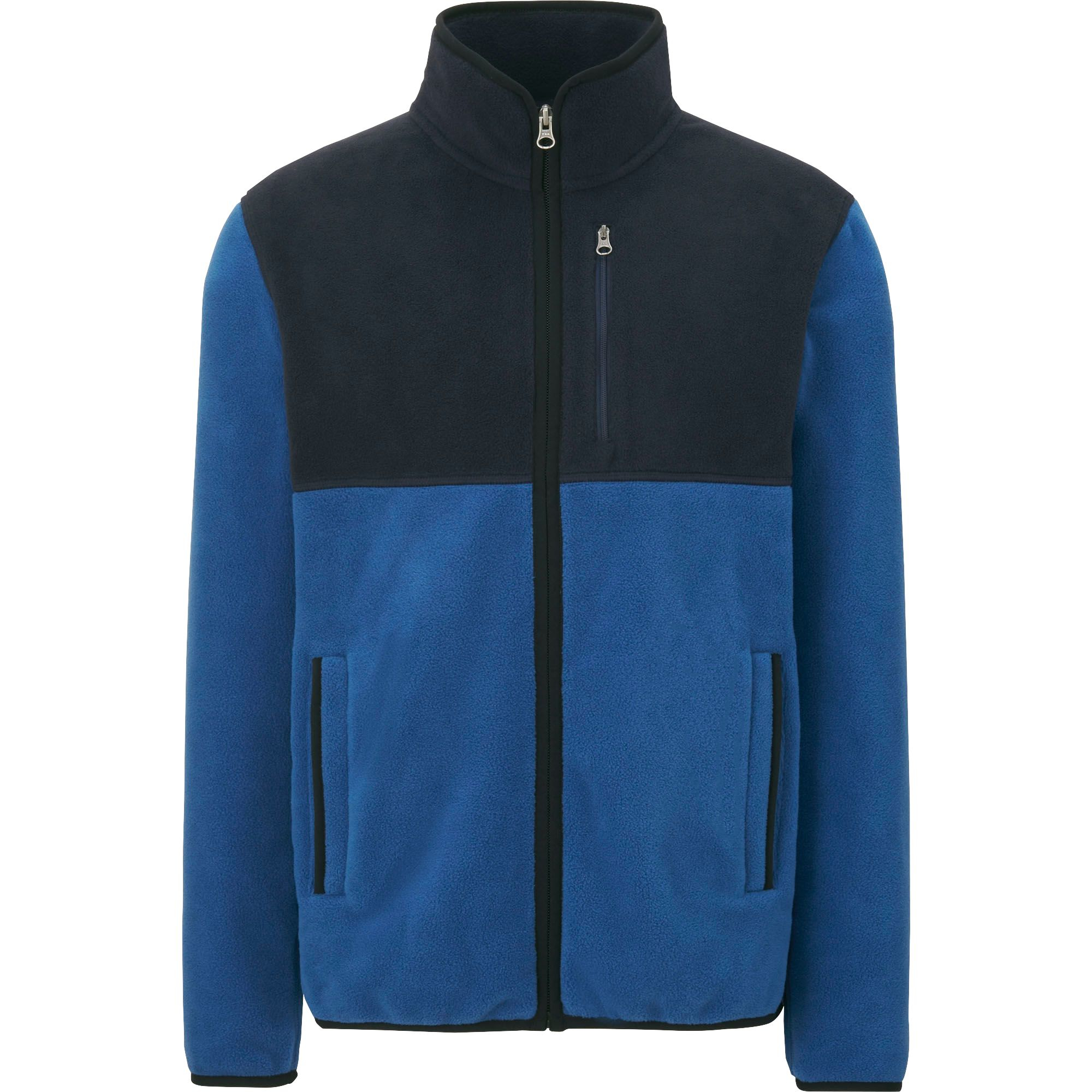 Uniqlo Men Fleece Long-sleeve Full-zip Jacket in Blue for Men | Lyst