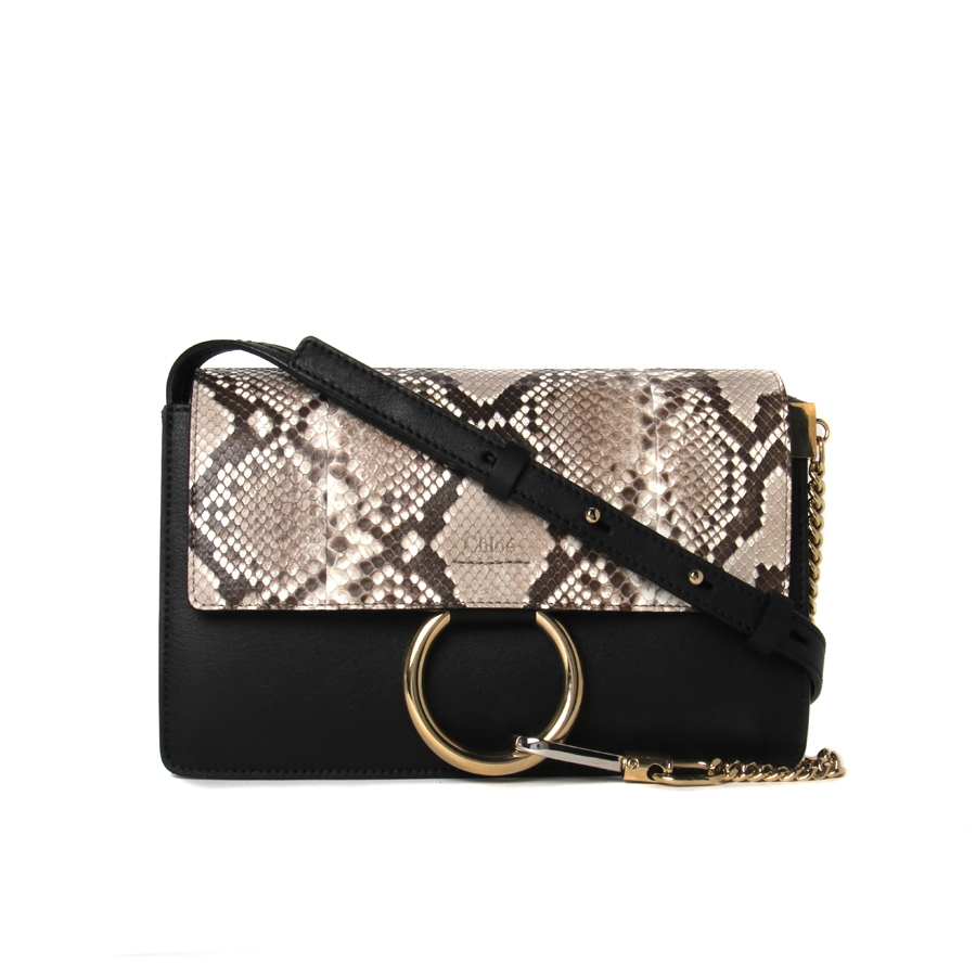 Chlo¨¦ Faye Python Clutch in Black | Lyst Chlo¨¦ Faye Python Clutch in Black | Lyst