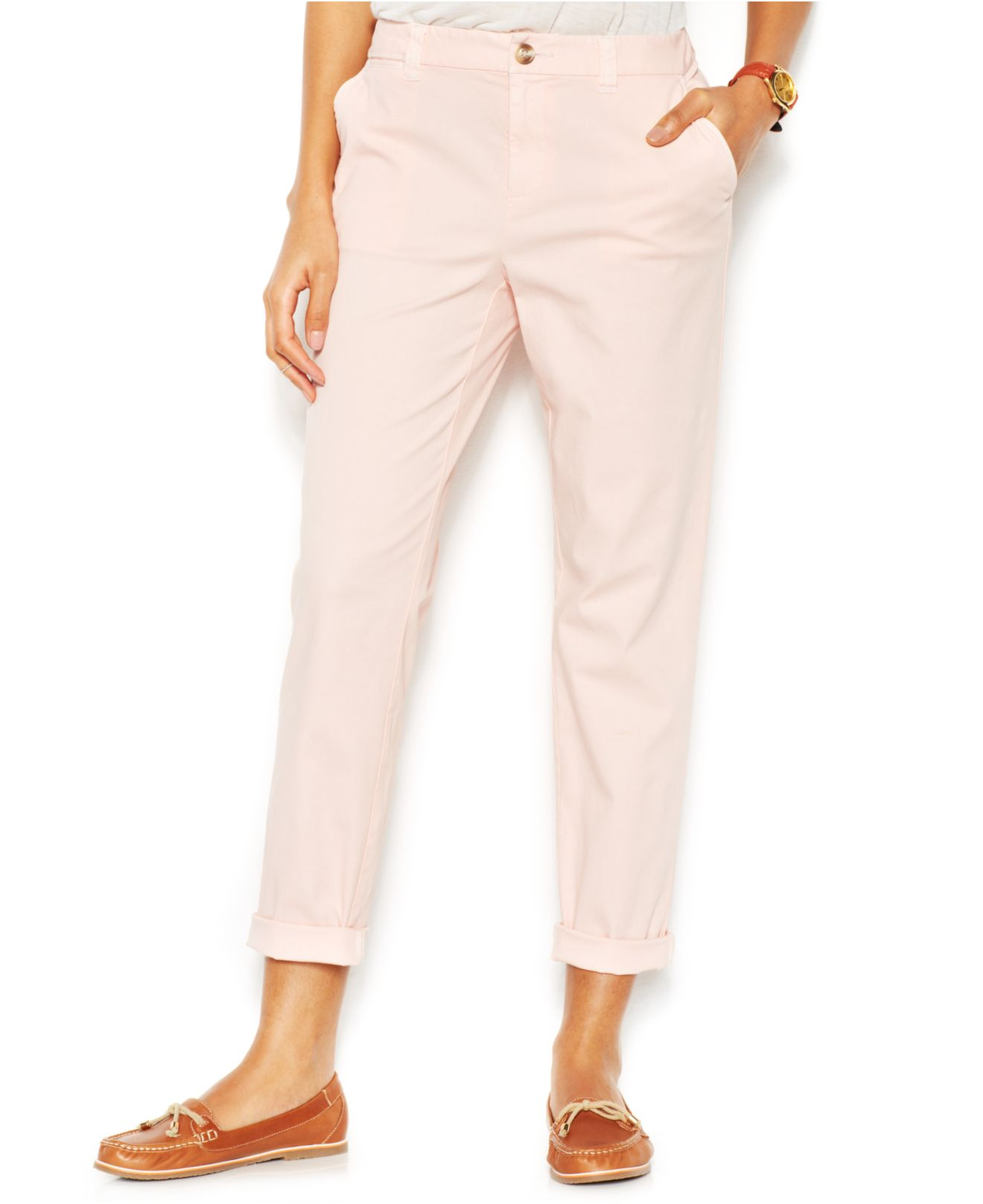 Maison jules Cropped Straight-leg Lou Lou Pants in Natural | Lyst