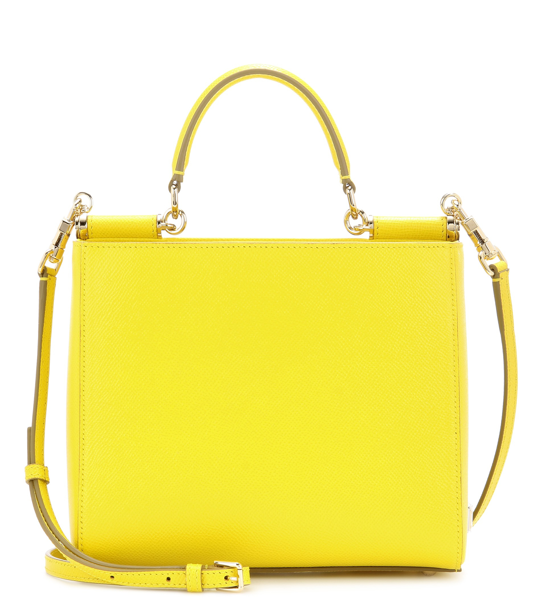 Dolce & Gabbana Small Square Leather Shoulder Bag in Yellow Lyst
