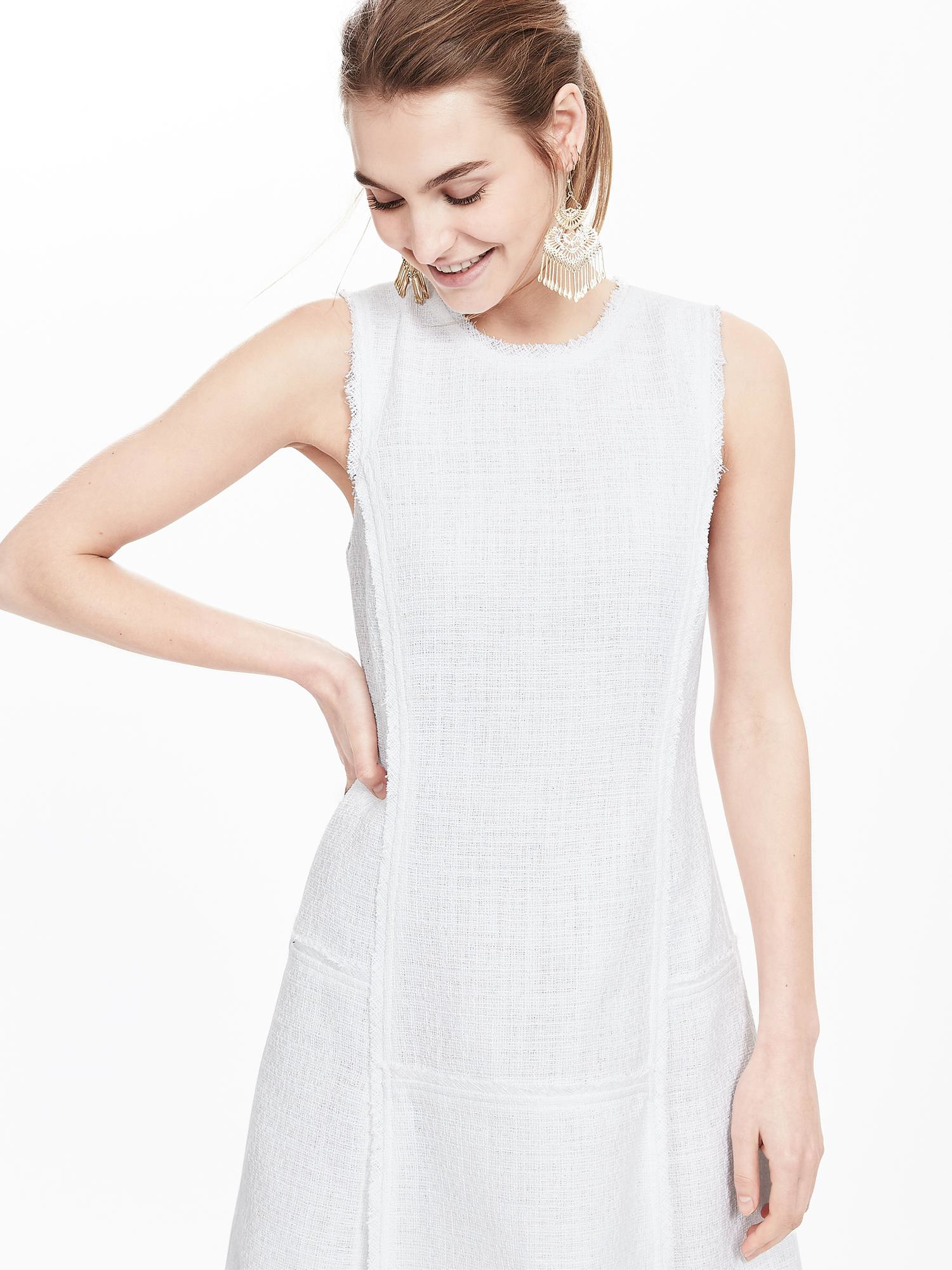 tweed fit and flare dress