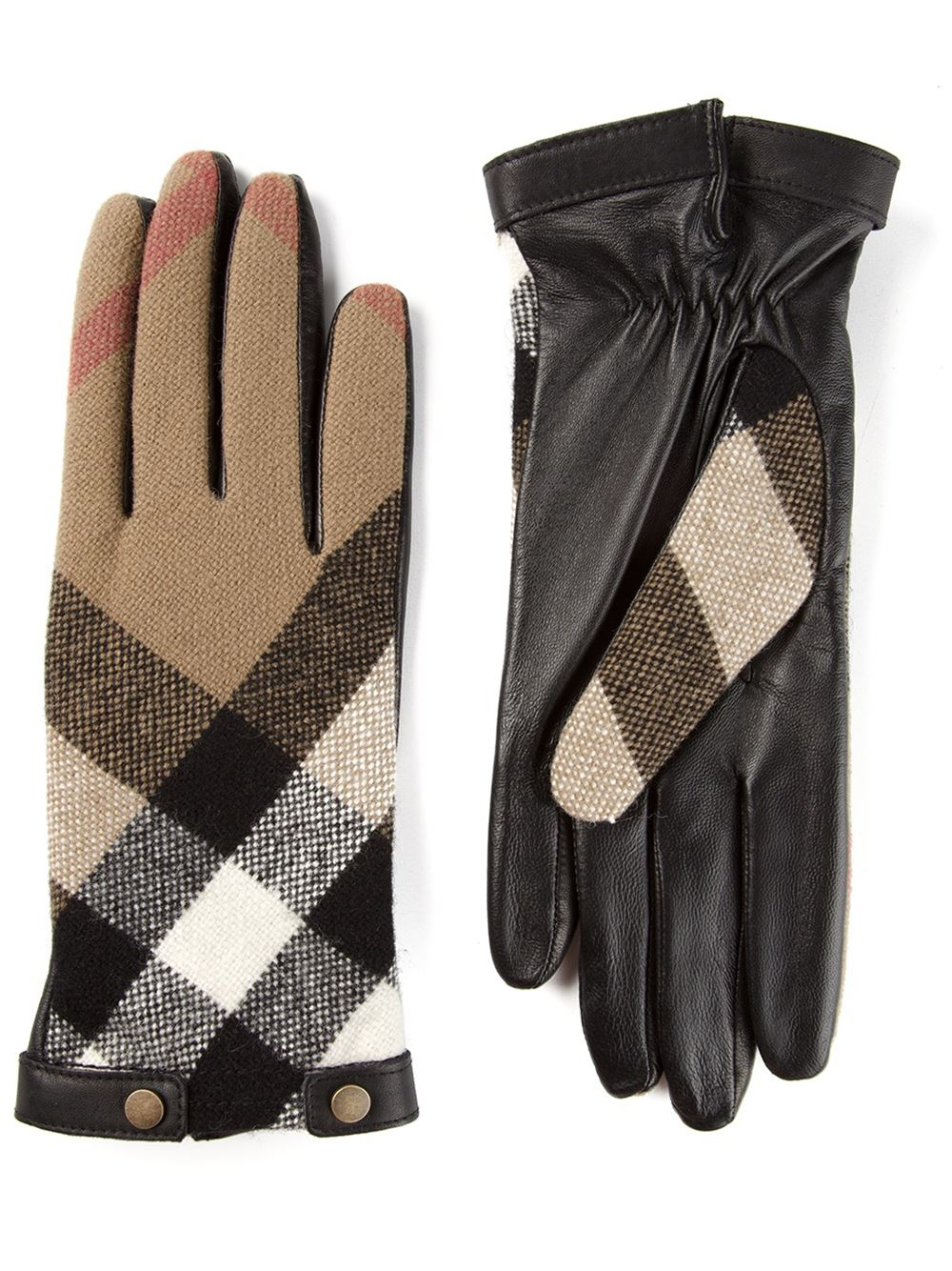 burberry house check gloves