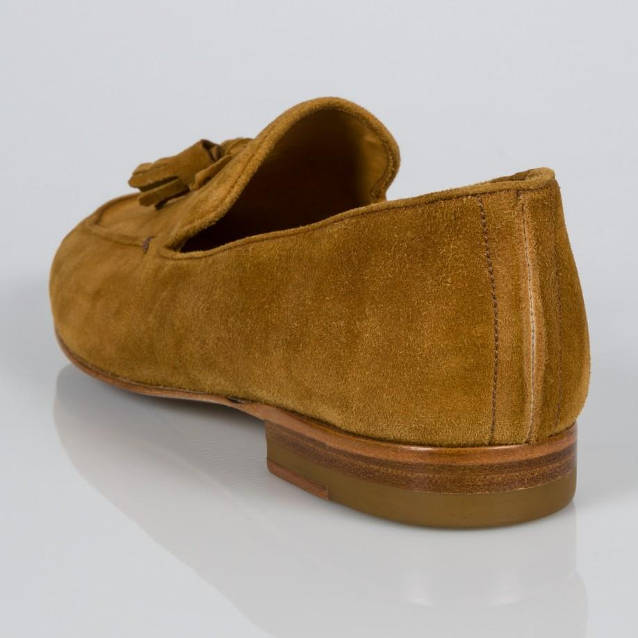 womens tan suede loafers