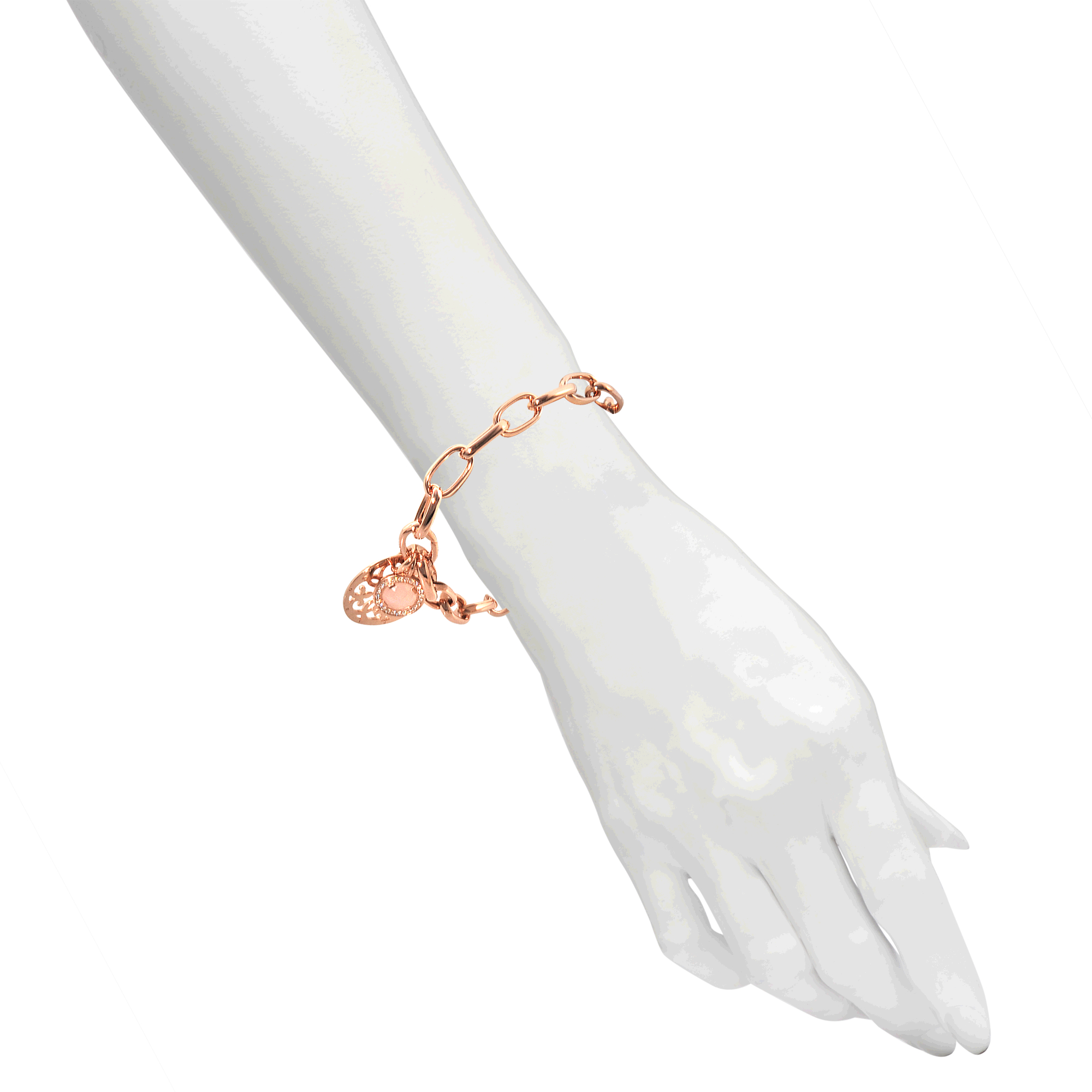 Thomas Sabo Rose Gold Charm Bracelet in Pink - Lyst