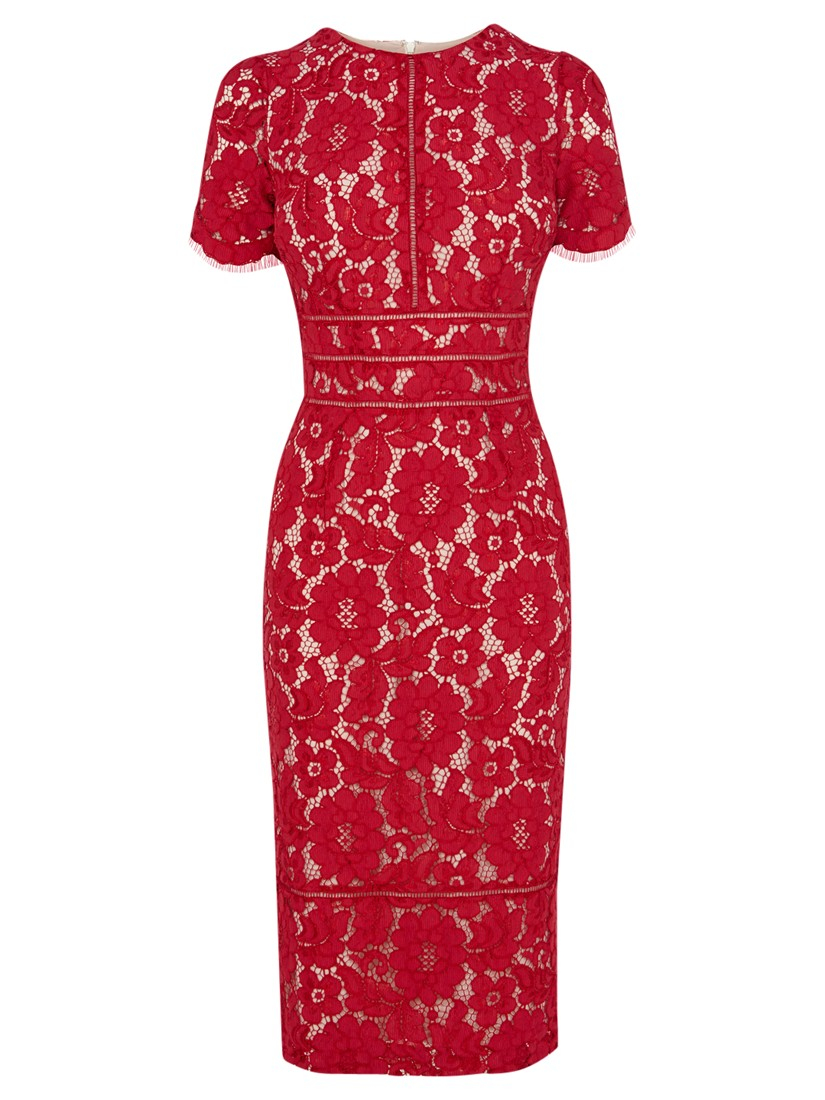 Coast Marlia Lace Dress in Raspberry (Red) Lyst