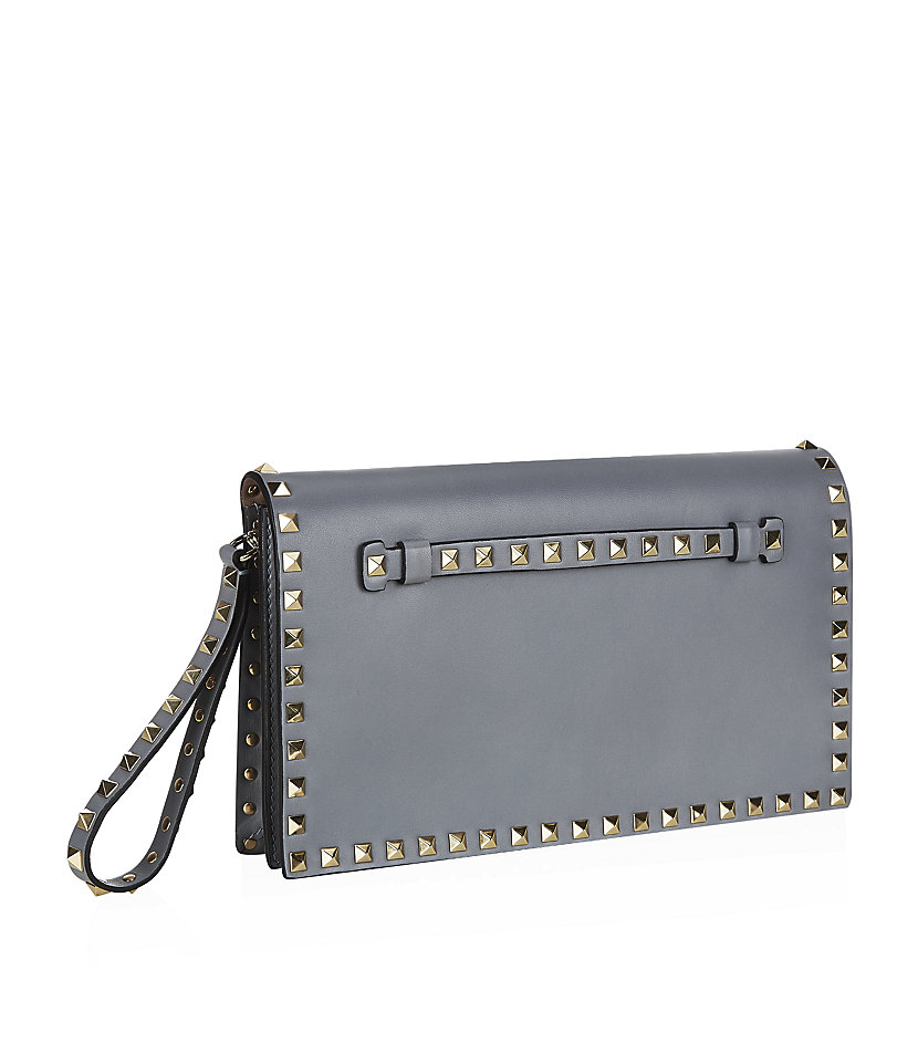 valentino studded clutch bag