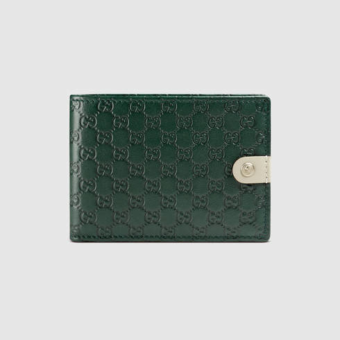 Gucci Microguccissima Billfold Wallet in Green for Men