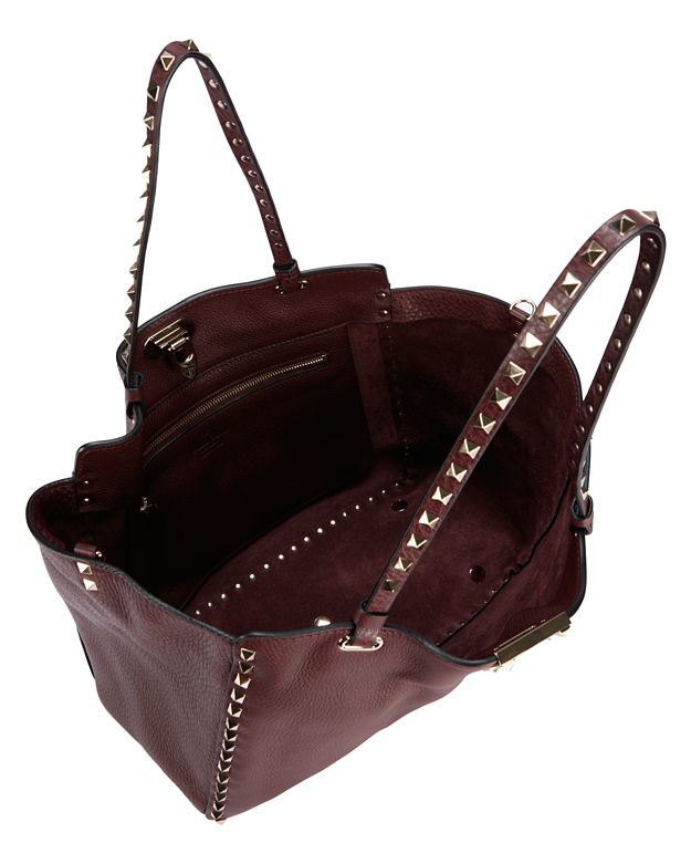 valentino rockstud bag burgundy