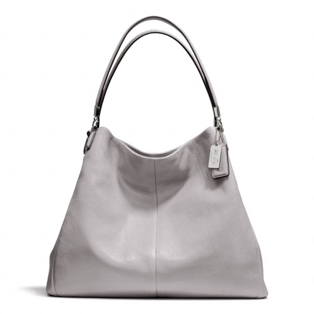 COACH Madison Leather Phoebe Shoulder Bag in Gray - Lyst