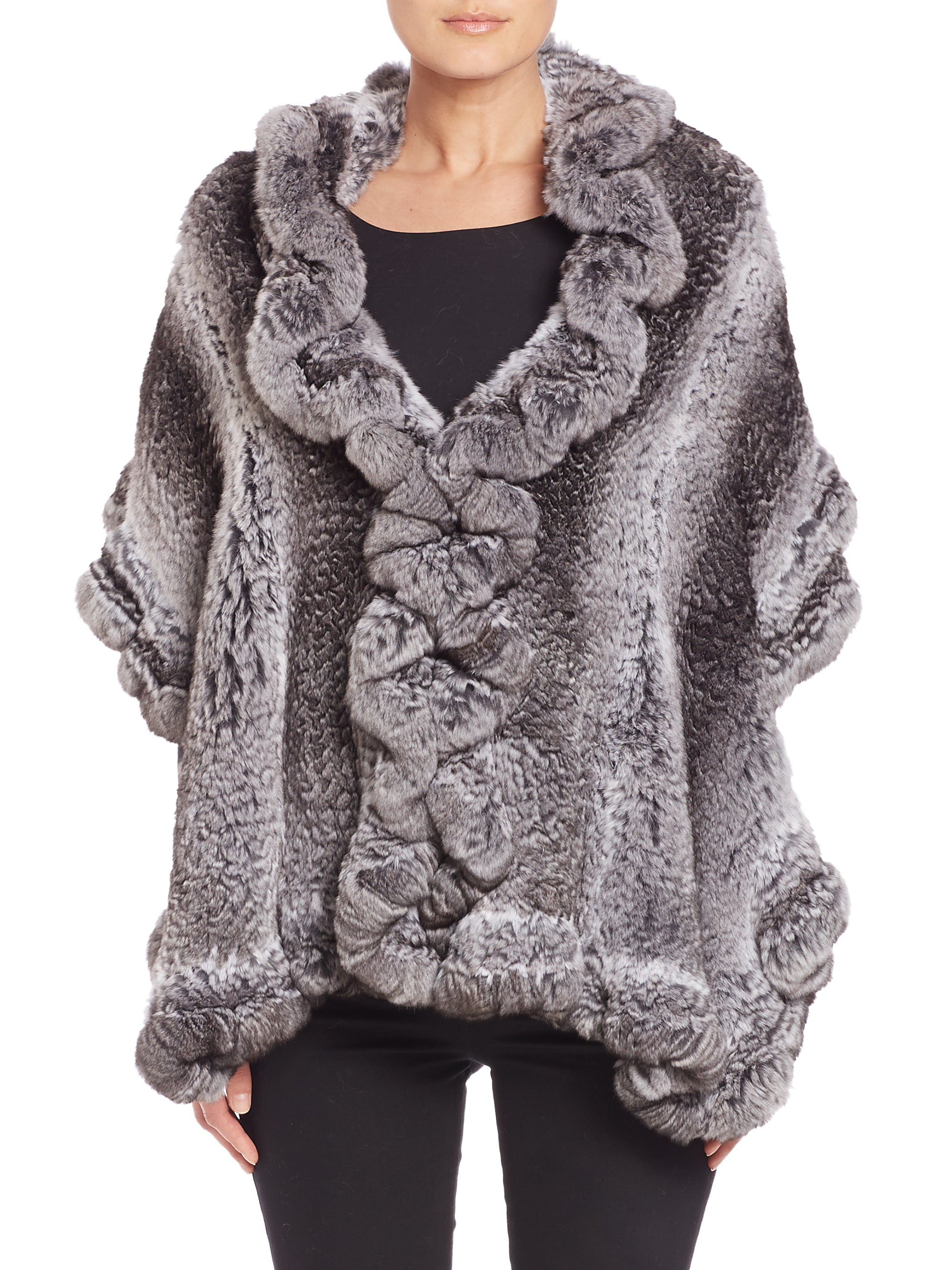 gray fur stole