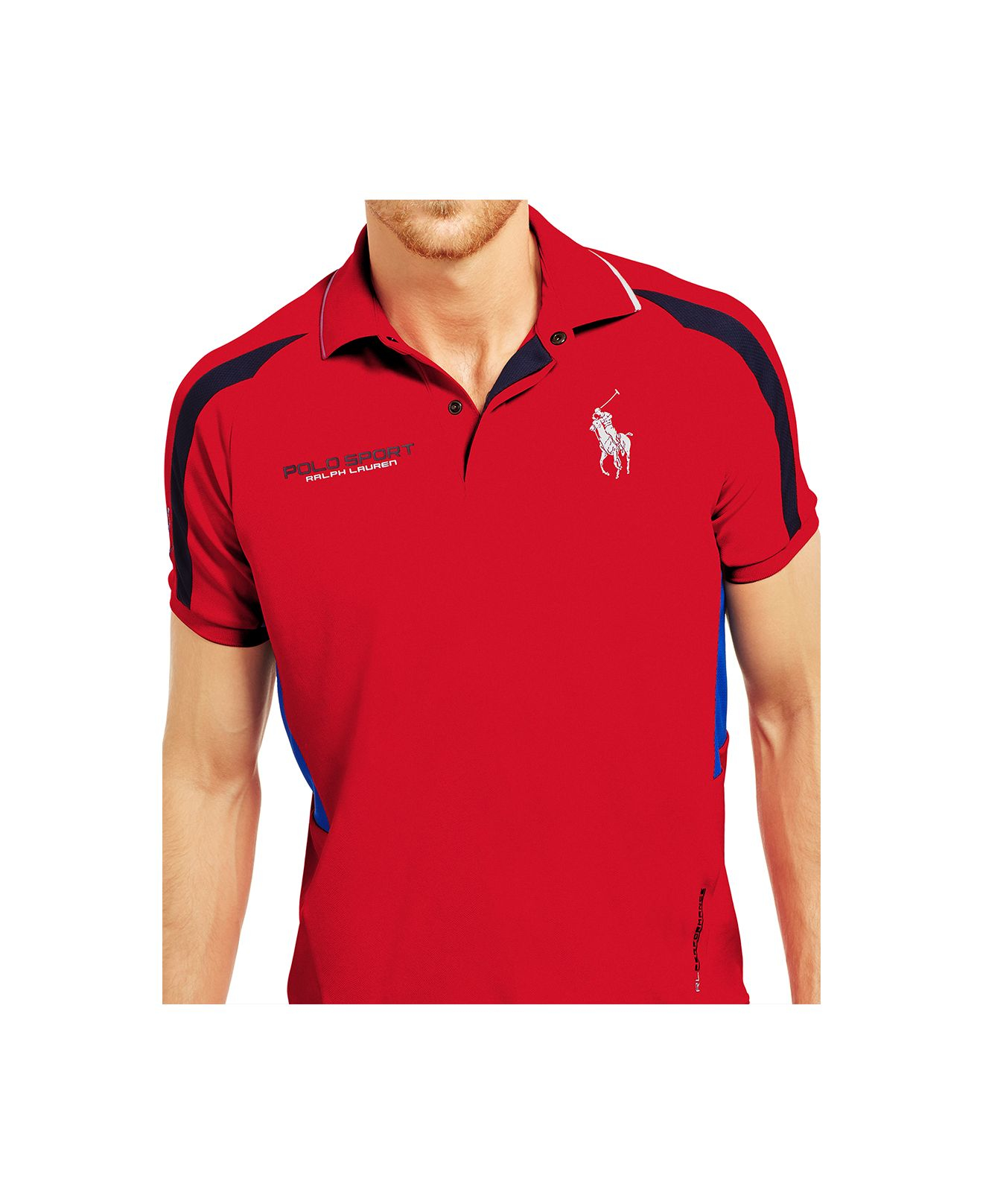 Polo Ralph Lauren Polo Sport Mesh-paneled Jersey Polo in Red for Men - Lyst