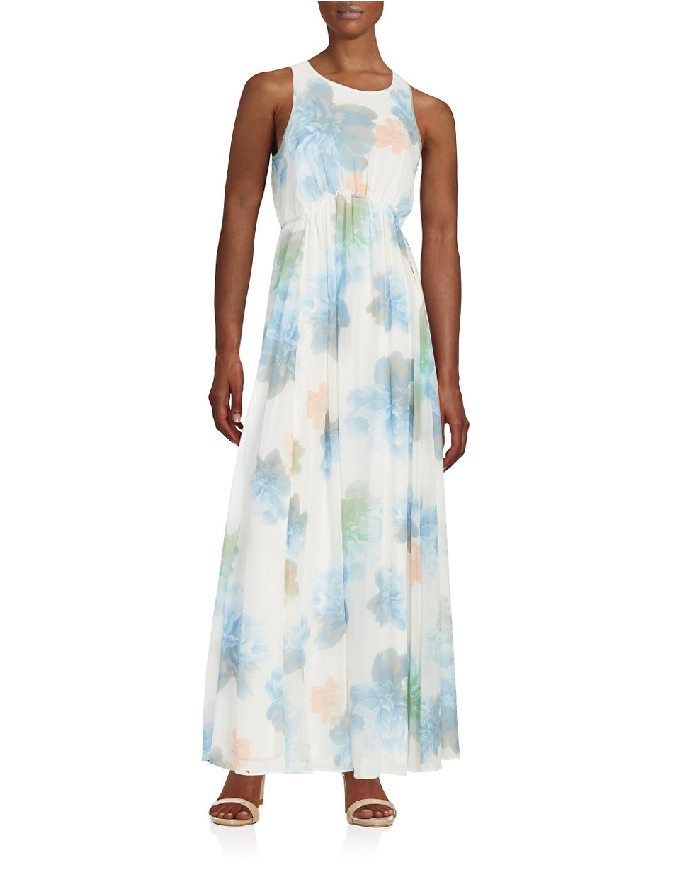 calvin klein floral chiffon maxi dres calvin klein floral chiffon maxi dres