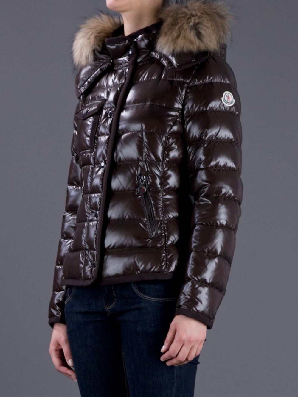 Moncler Armoise Padded Jacket in Brown - Lyst