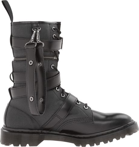 Dr. Martens Styrene Bondage Boot in Black (Black Smooth/Waxy Canvas) | Lyst