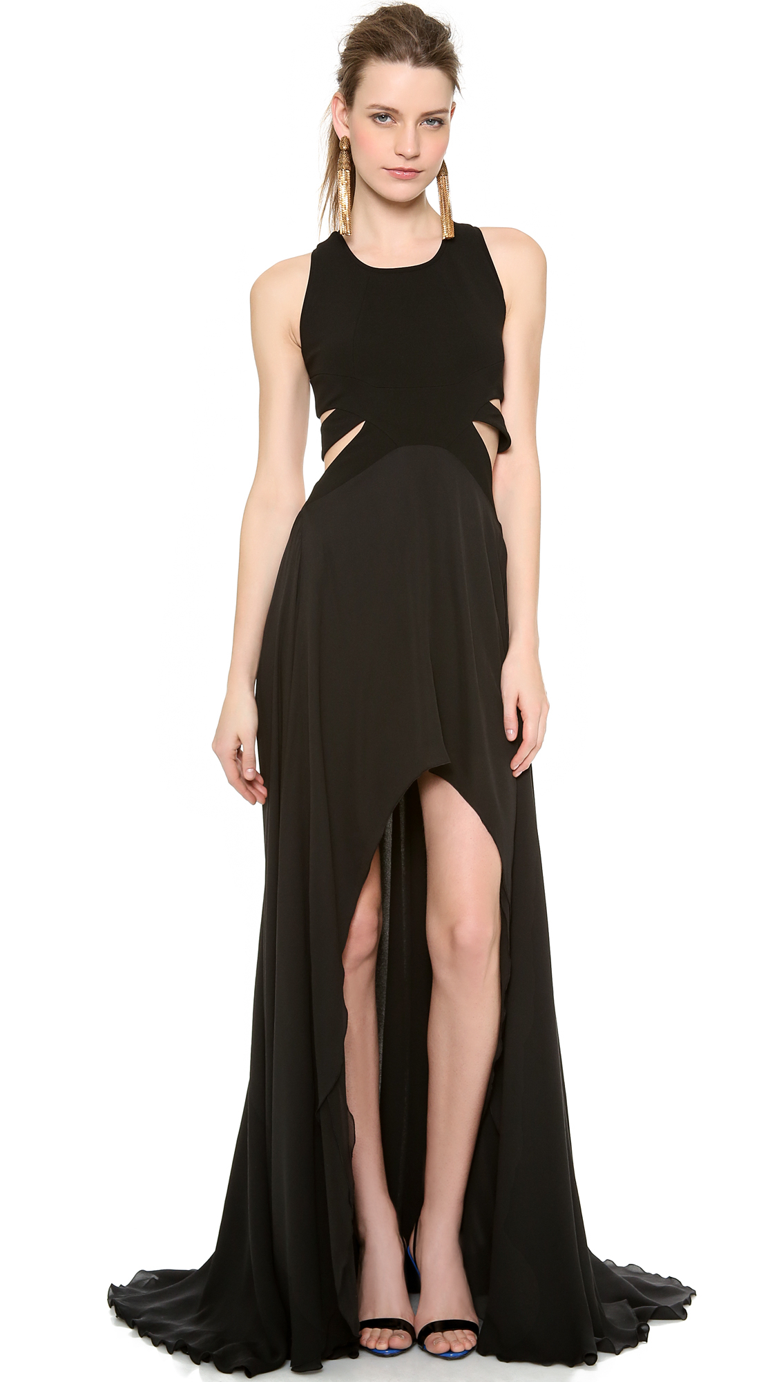 Lyst Jay Ahr Sleeveless Gown In Black