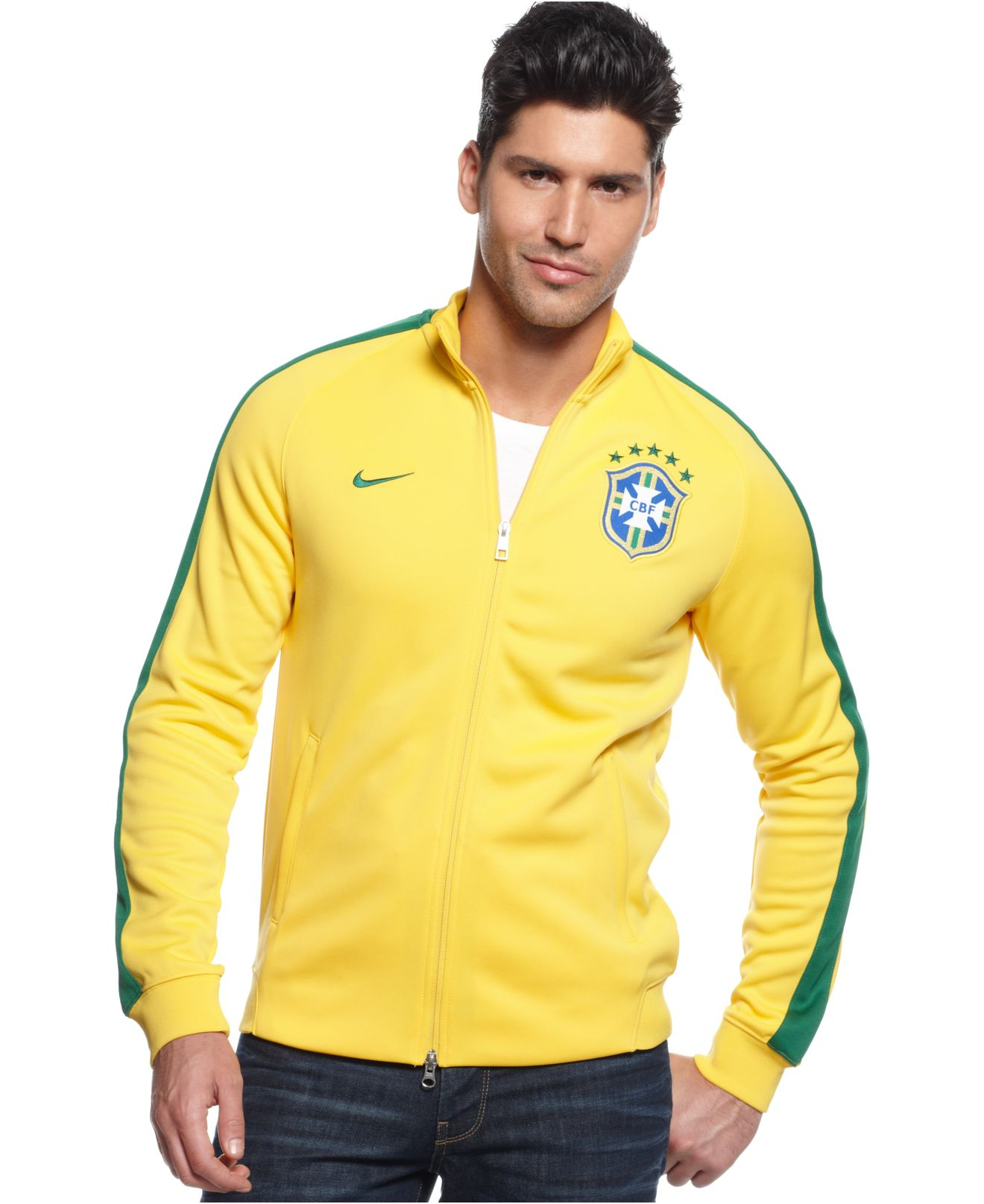 Download Nike N98 Brasil Authentic Track Jacket in Yellow for Men ...