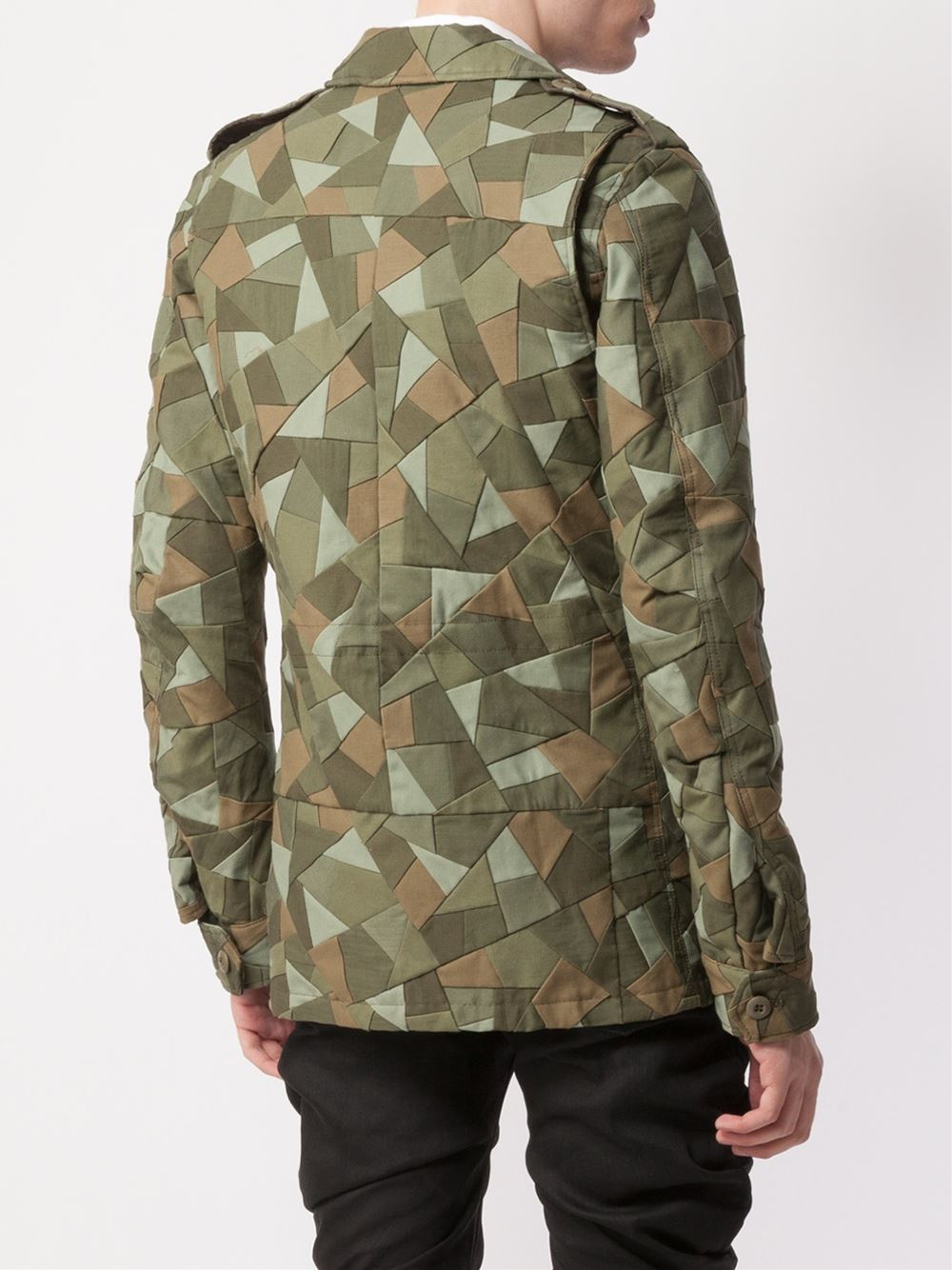 Lyst Anrealage Patchwork Cargo Jacket in Green for Men