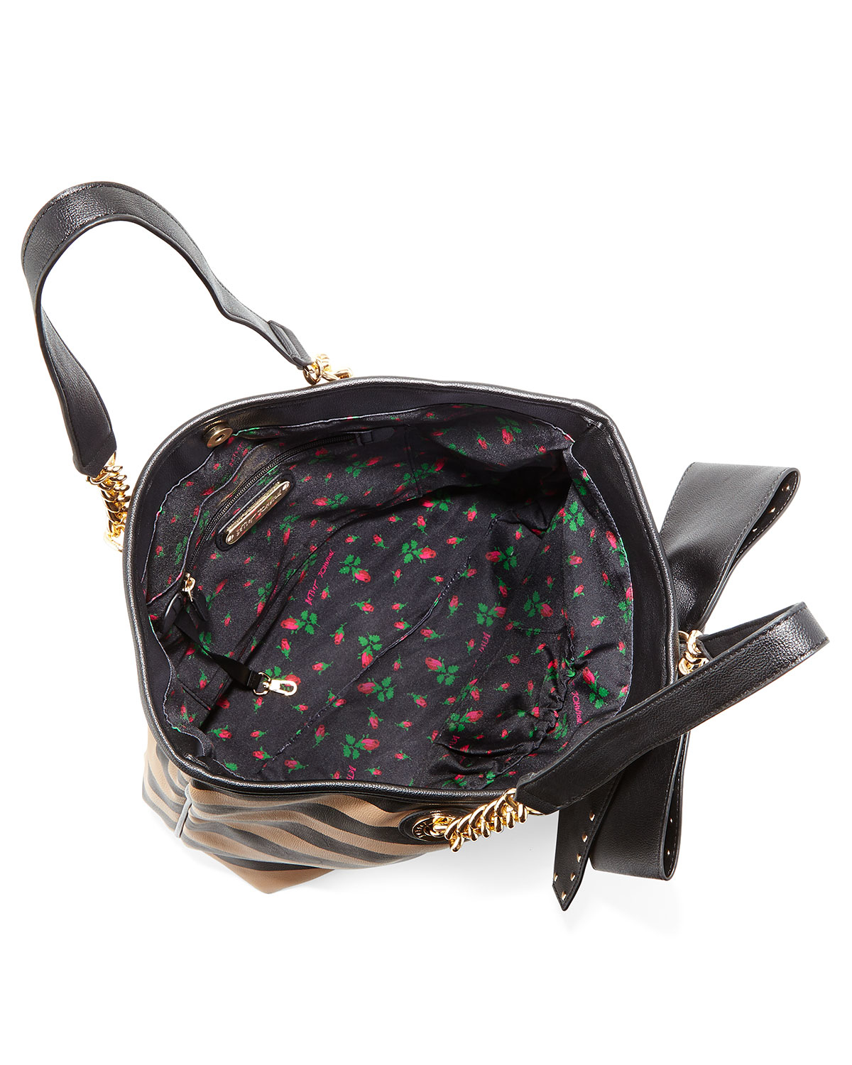 Betsey Johnson Bowlette Striped Bow Tote Bag in Black Lyst