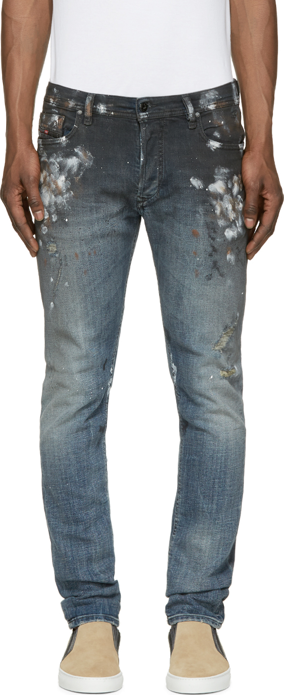 diesel paint jeans