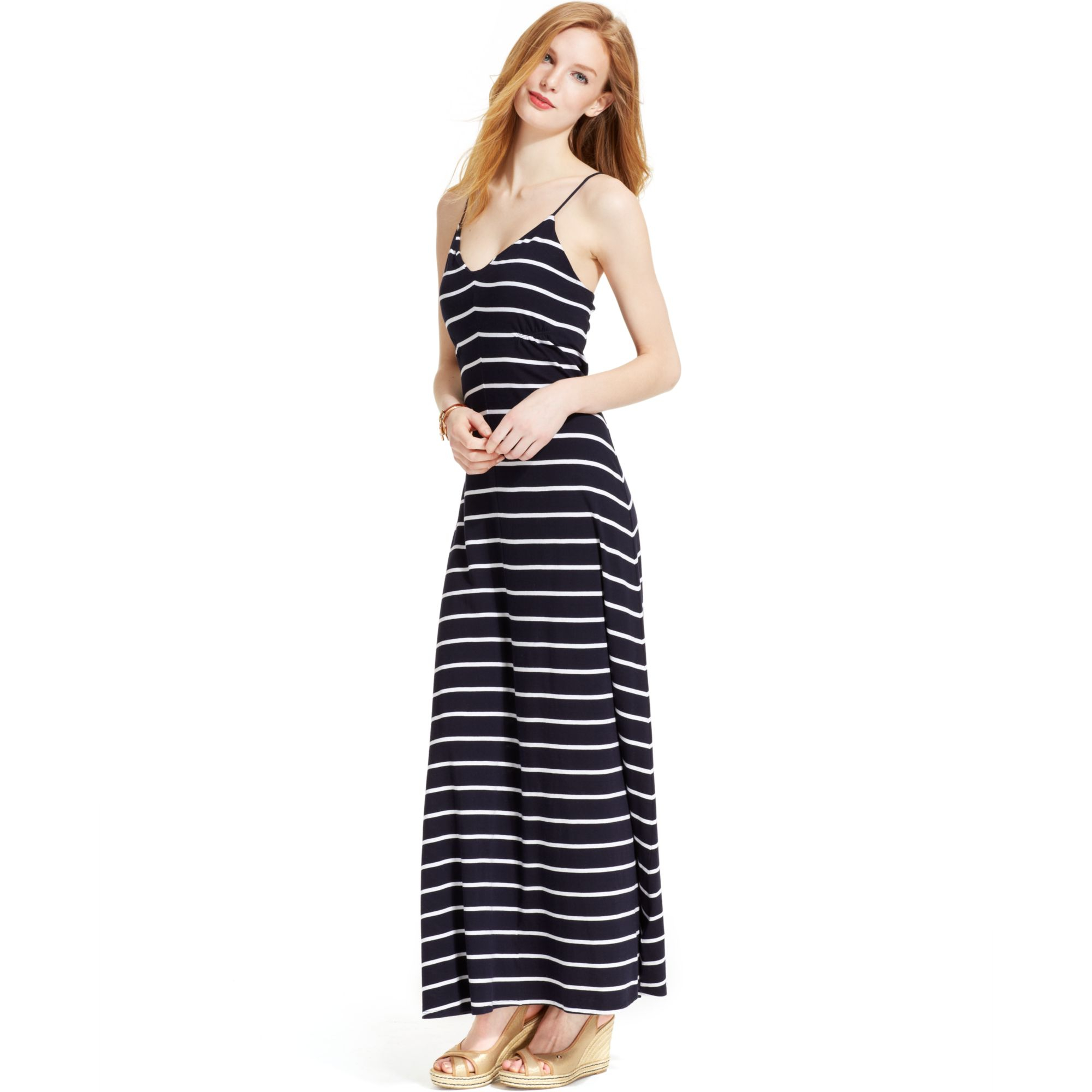 tommy hilfiger striped maxi dress