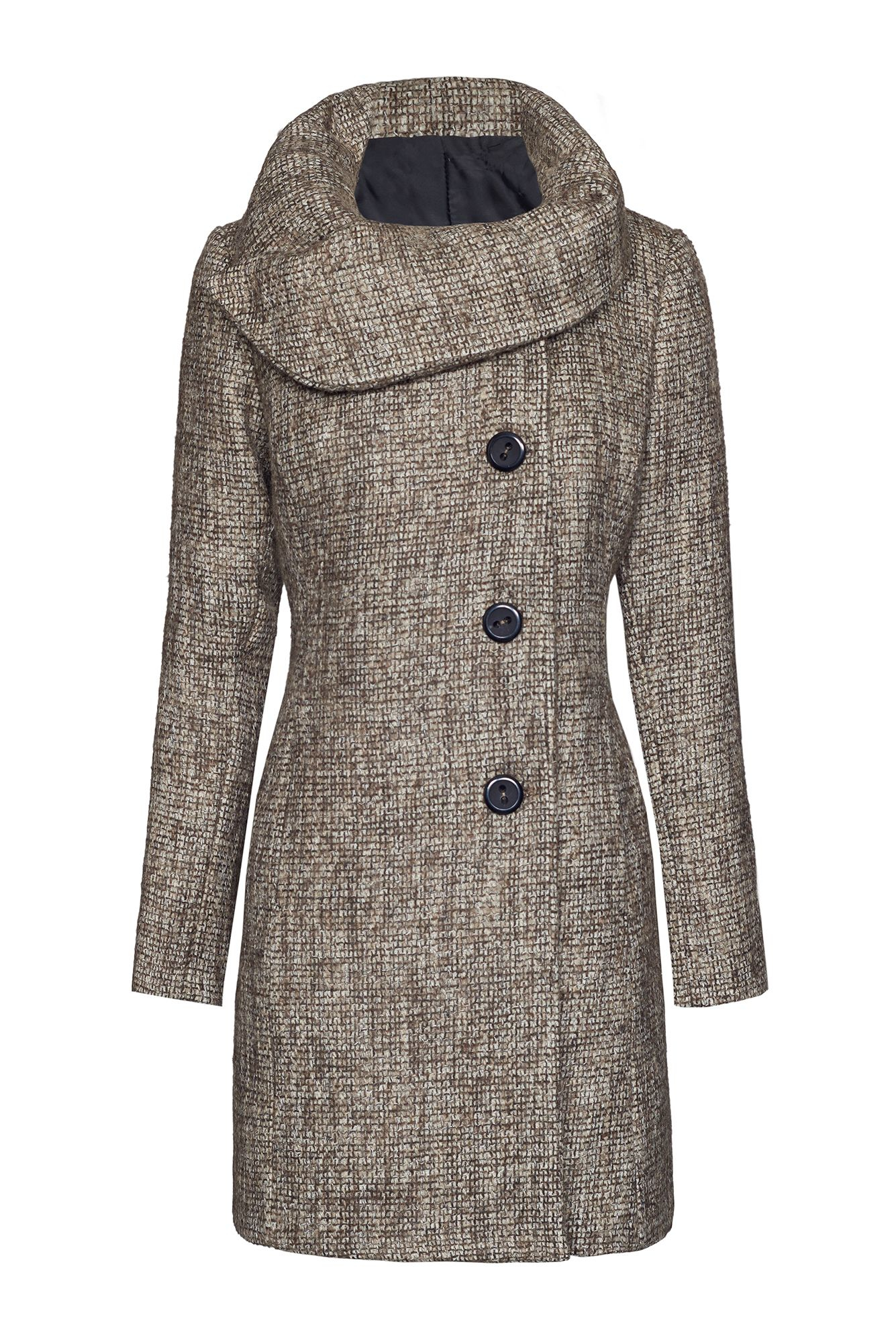 James lakeland Textured Fabric Coat in Natural | Lyst