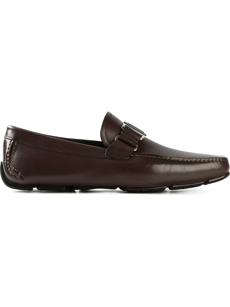 Ferragamo Sardegna Driving Shoes in Brown for Men | Lyst