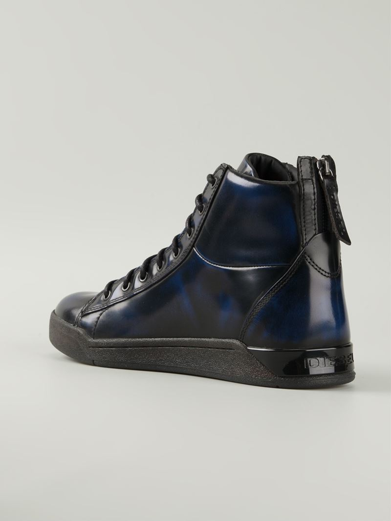 DIESEL Diamond Sneakers in Black for Men - Lyst