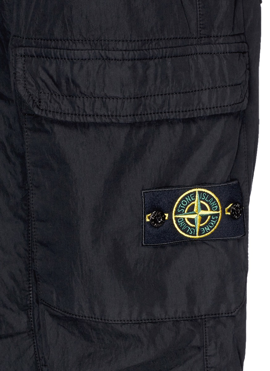cuffed cargo pants black