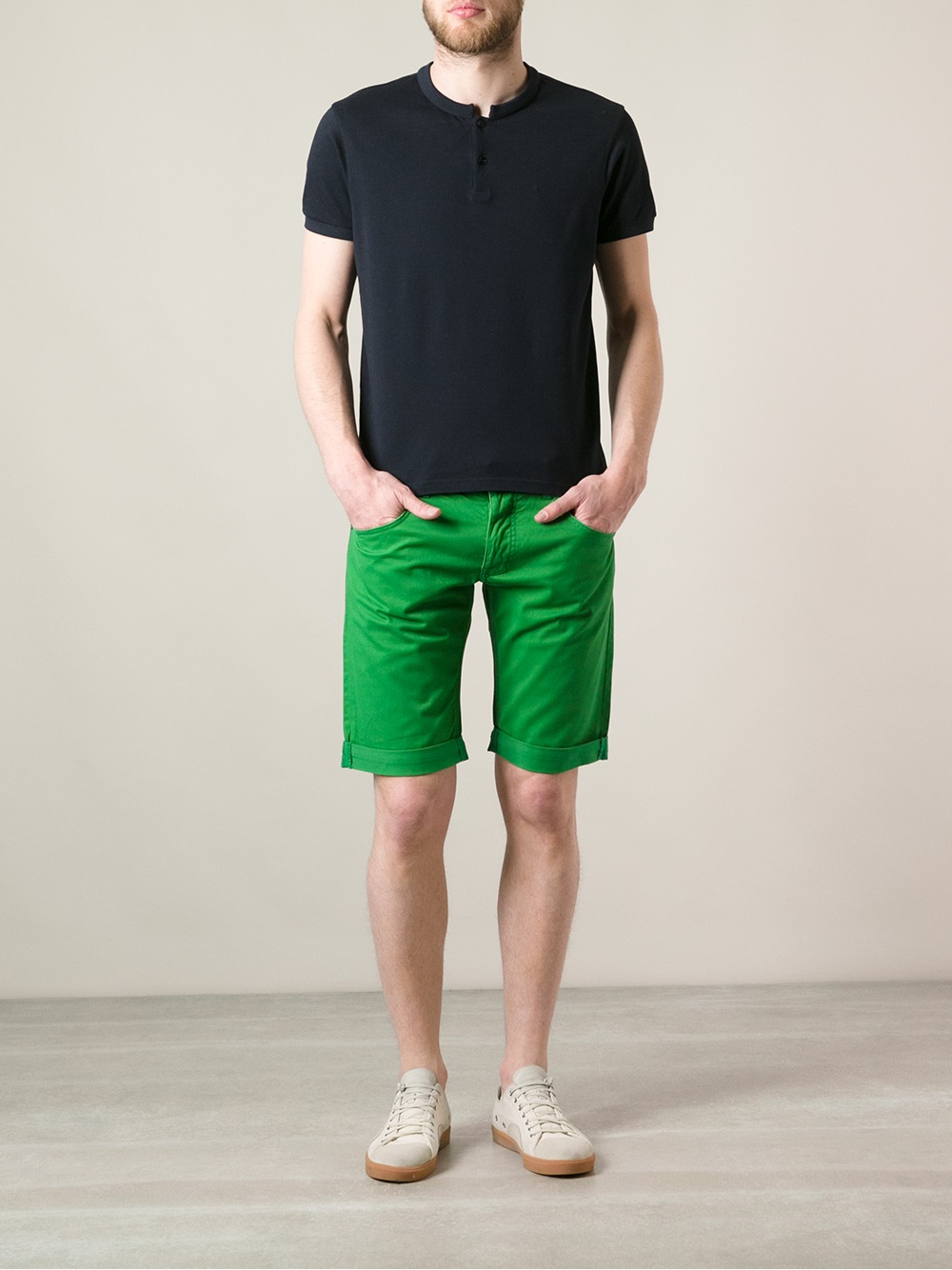 Armani Jeans Denim Shorts in Green for Men - Lyst