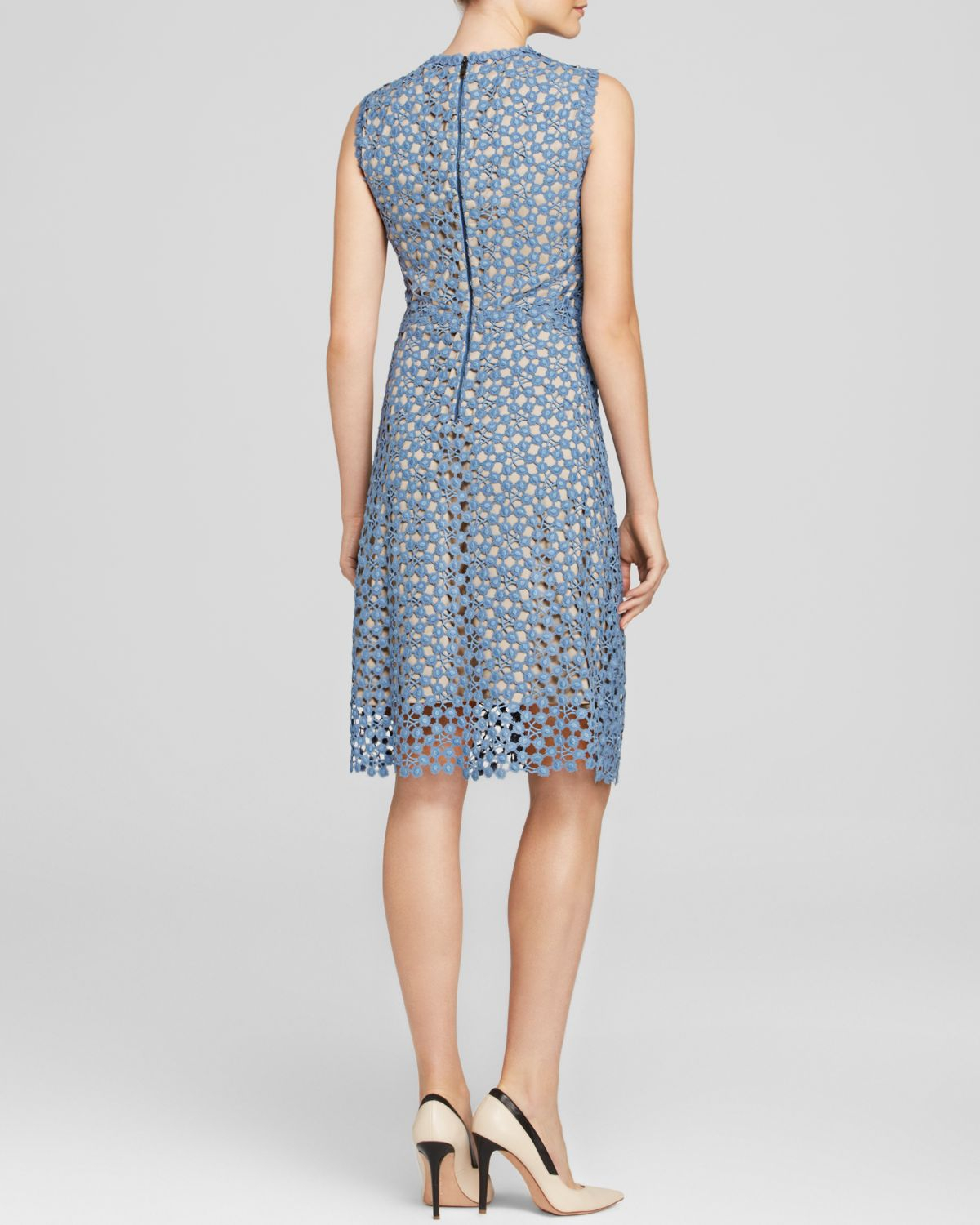 Lyst - Elie Tahari Ophelia Floral Lace Dress in Blue