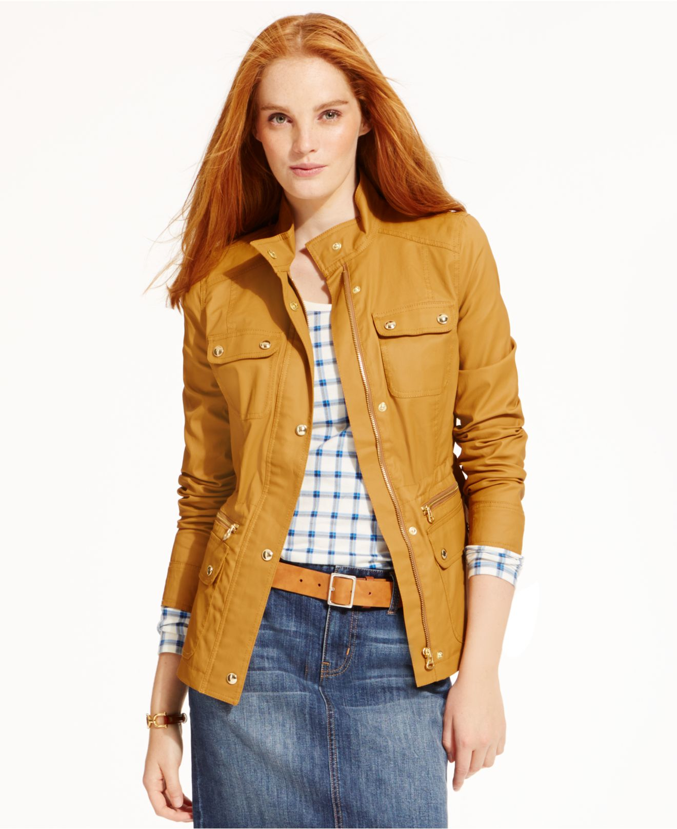 Tommy hilfiger Utility Jacket in Brown | Lyst