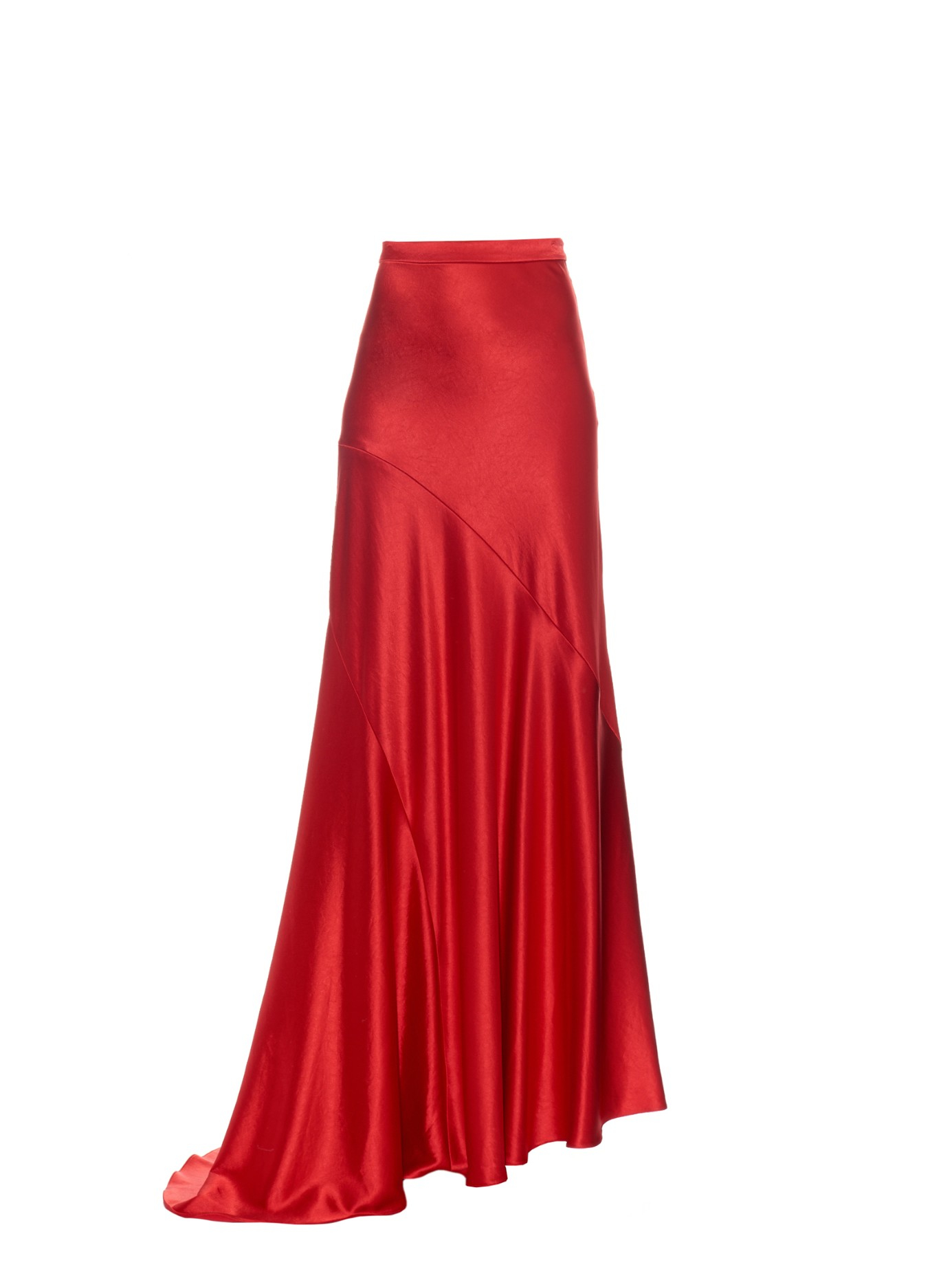OSMAN Nysa Bias-cut Satin Maxi Skirt in 