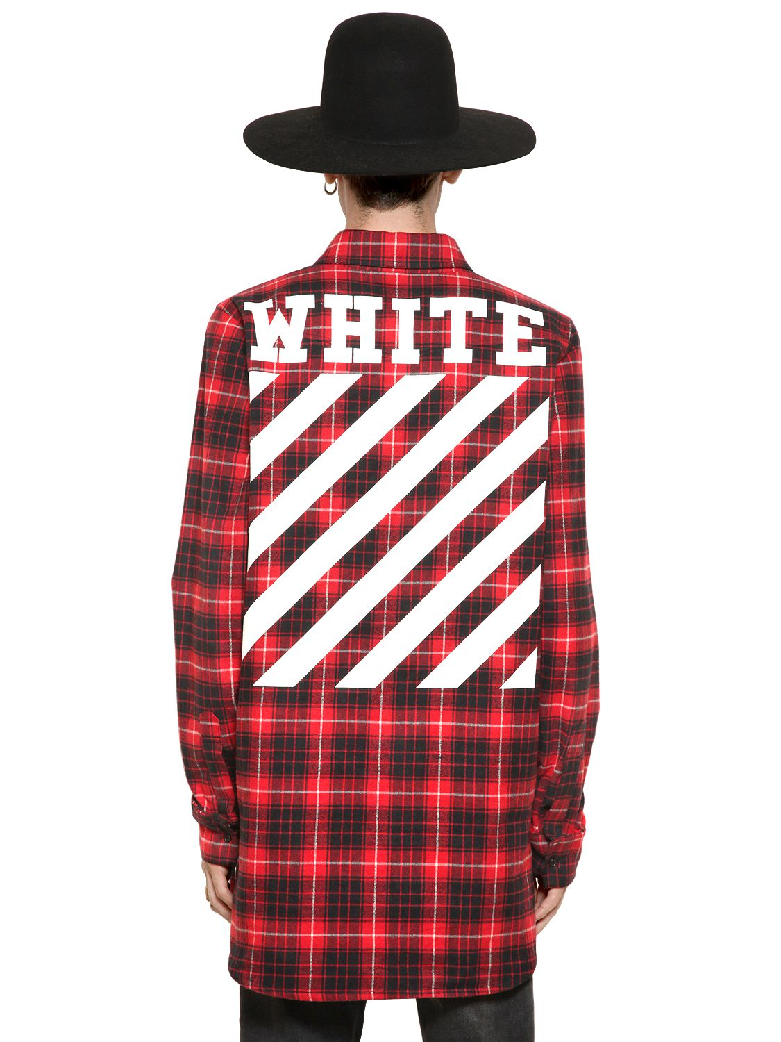 off white tartan flannel