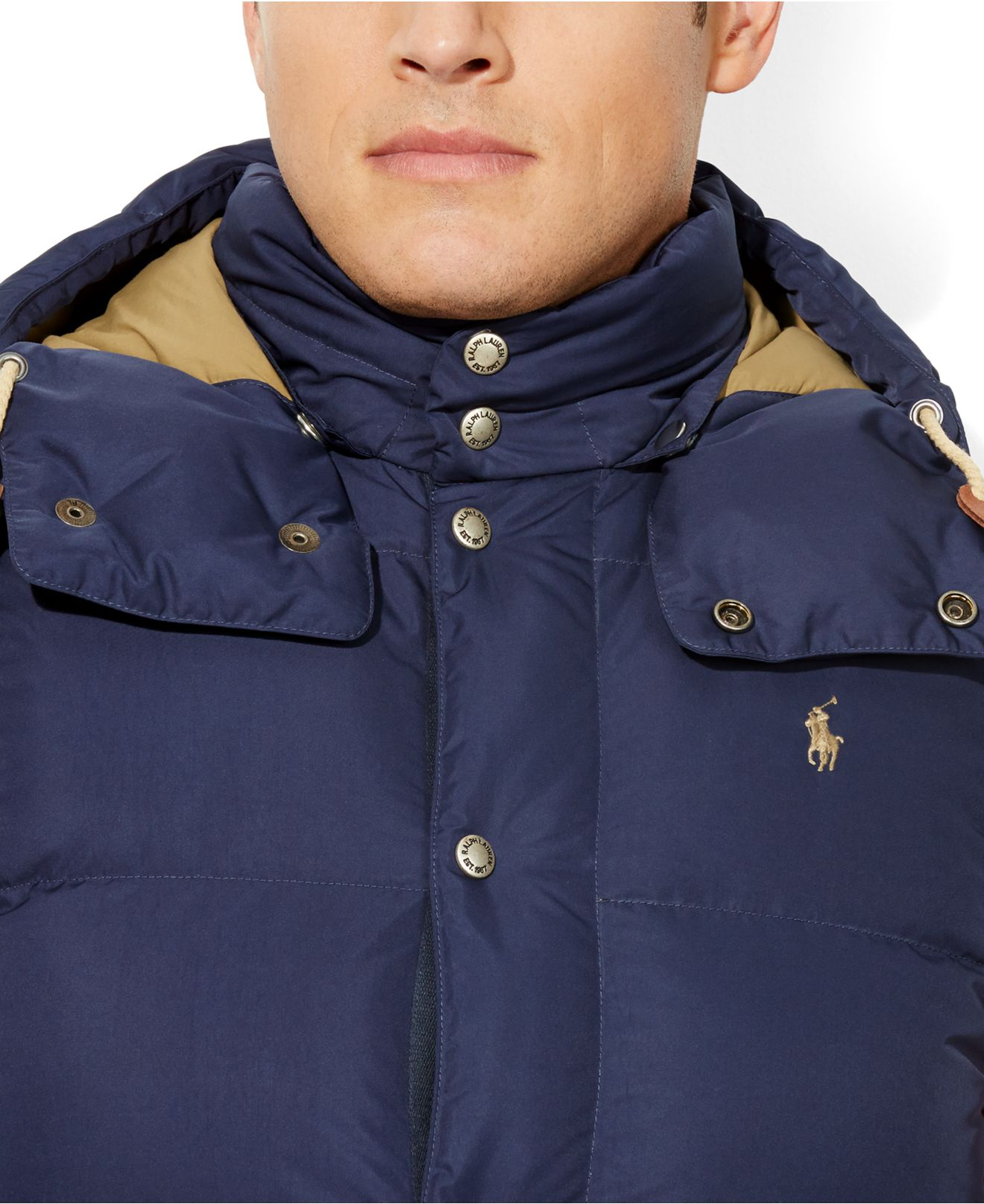 Polo Ralph Lauren Big And Tall Elmwood Down Puffer Vest in Blue for Men ...