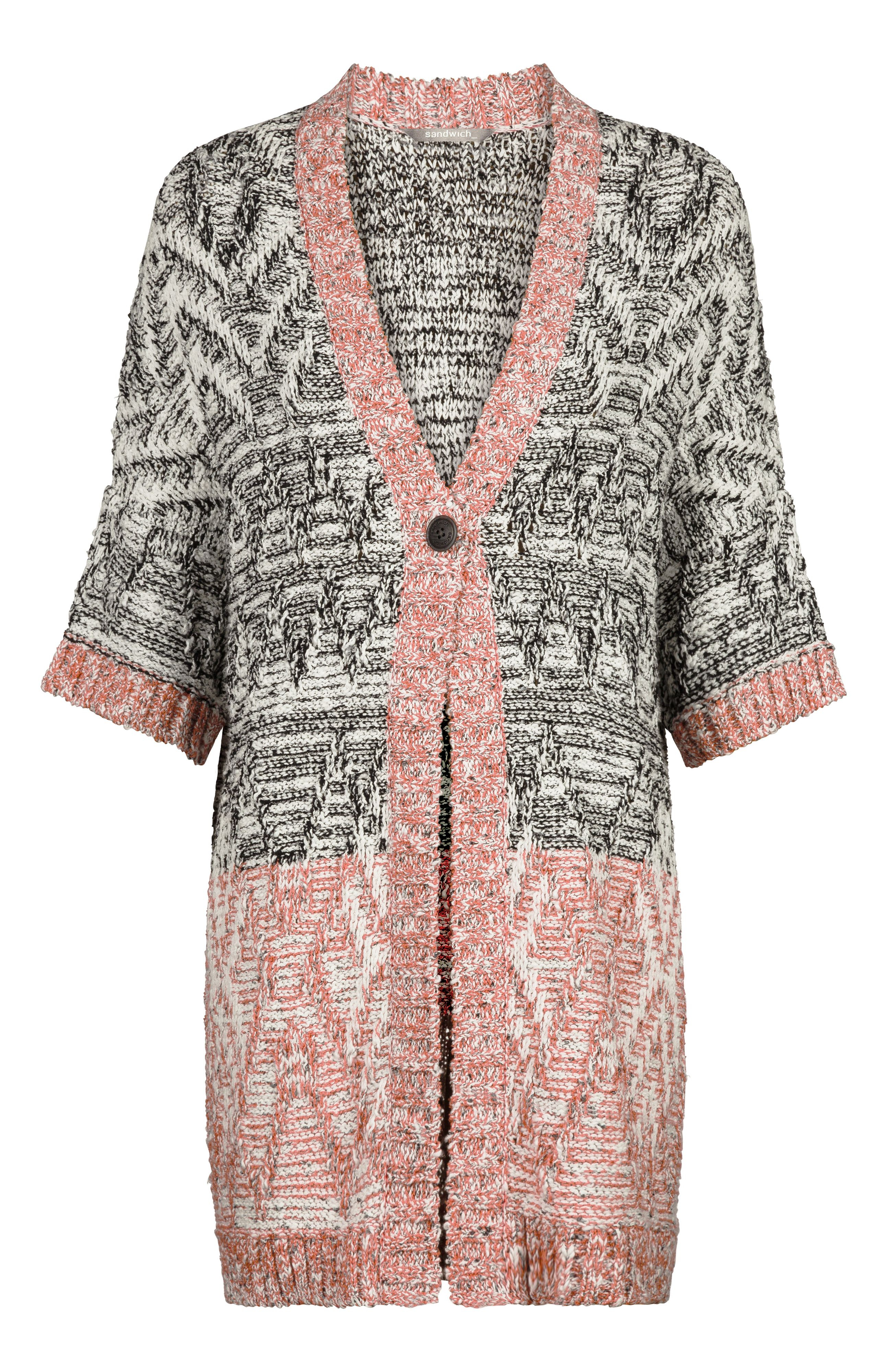 Sandwich Short Sleeve Long Cardigan in White Lyst