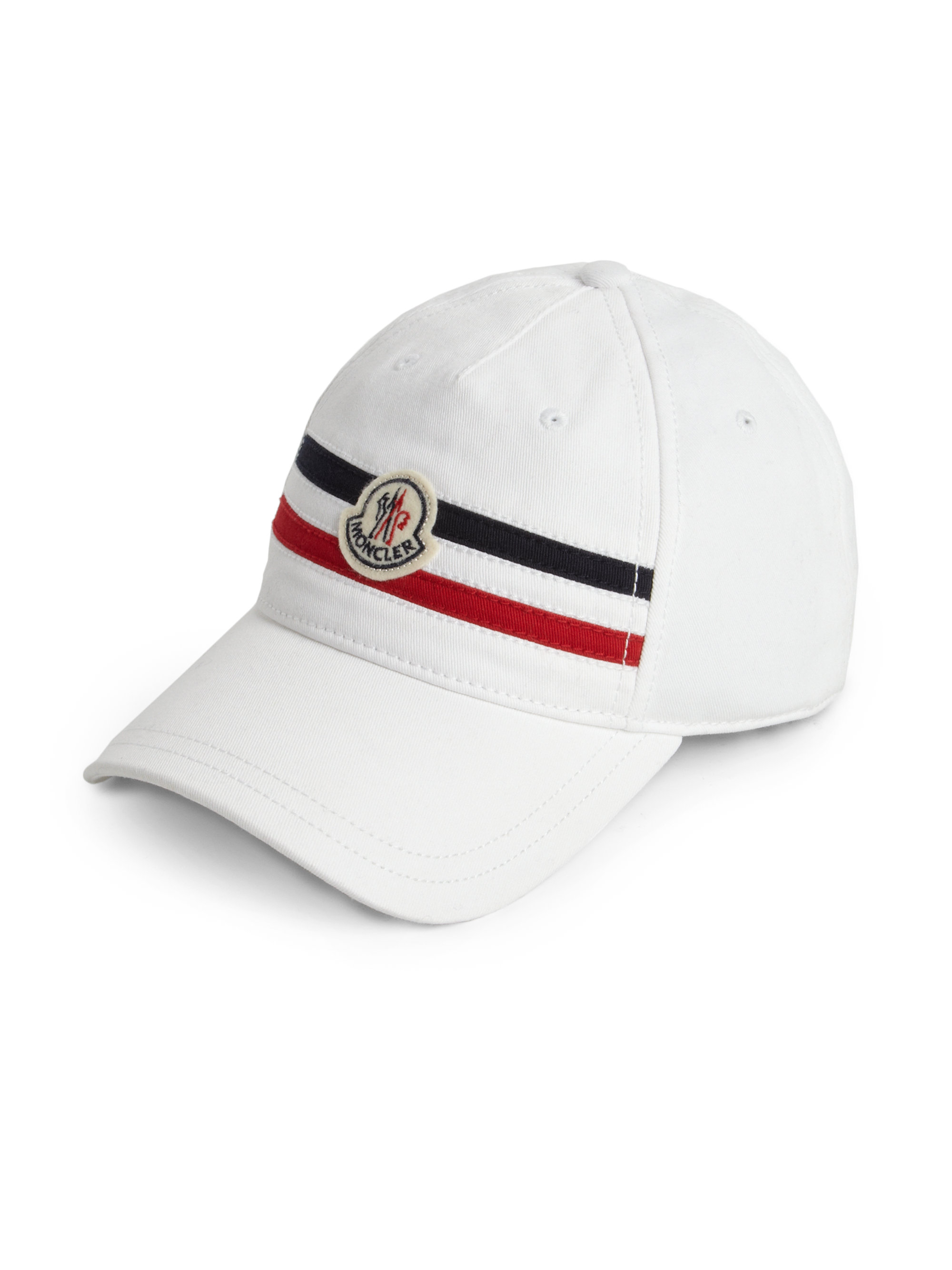 Moncler Logo Striped Baseball Cap in 
