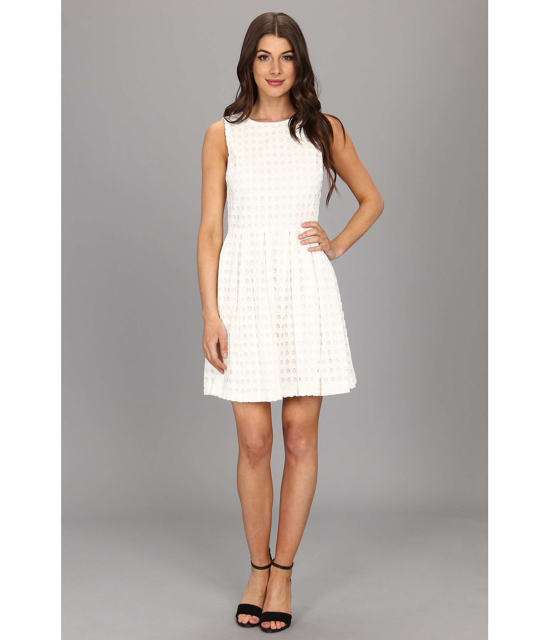 vince camuto black and white dress