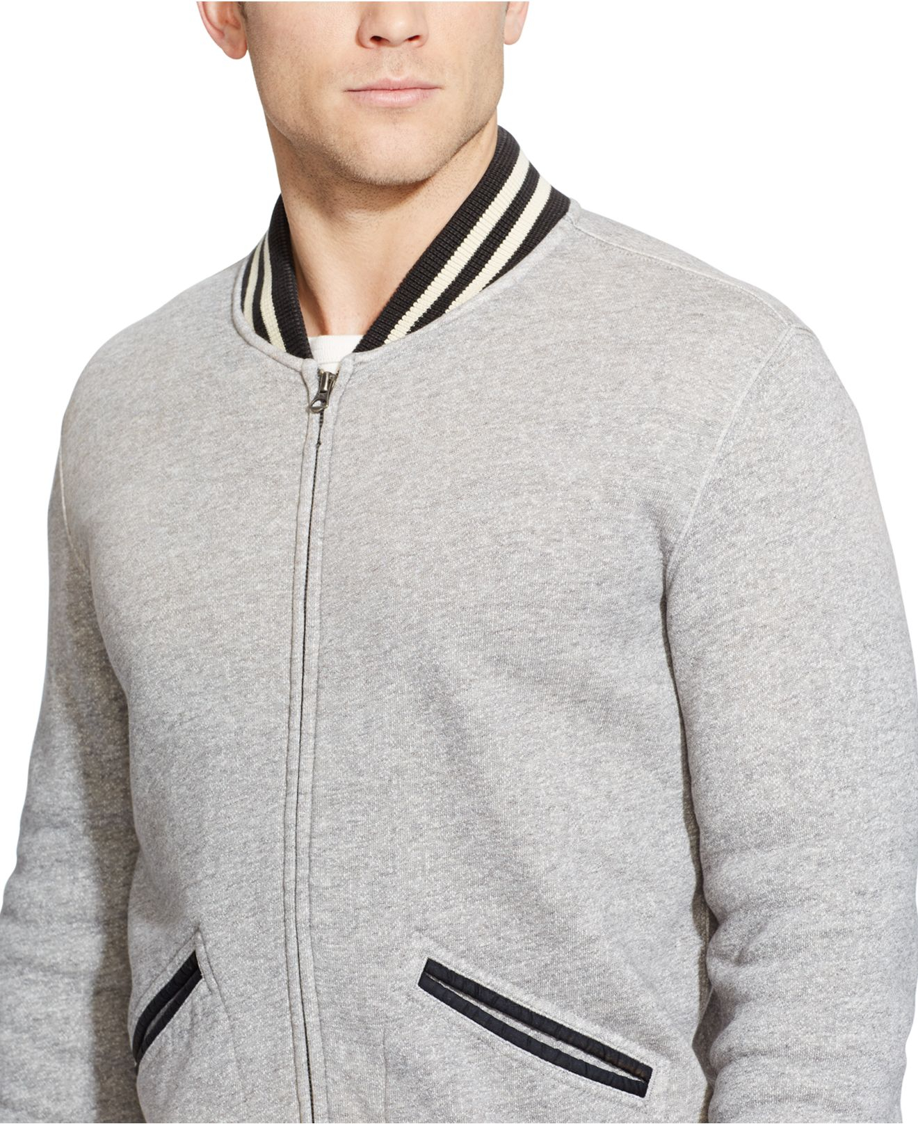 Polo Ralph Lauren Boxing Varsity Jacket in Grey (Gray) for Men Lyst