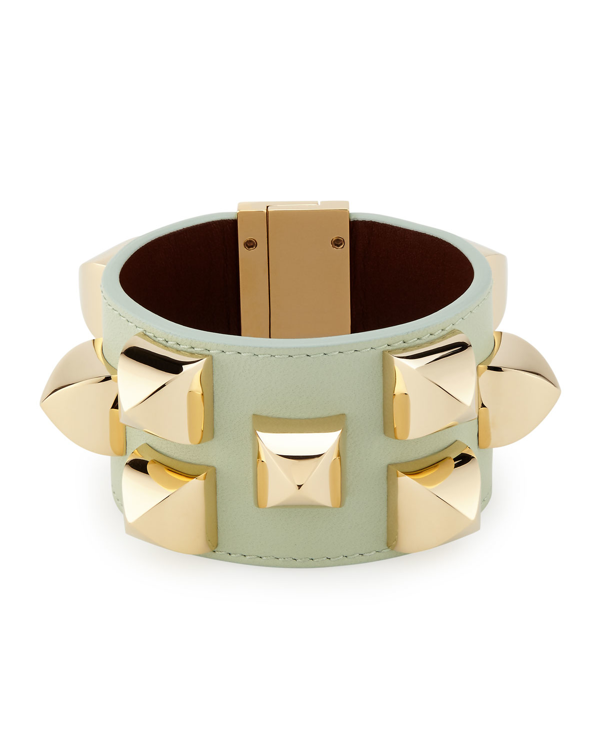 Givenchy Studded Leather Cuff Bracelet in Brown Lyst