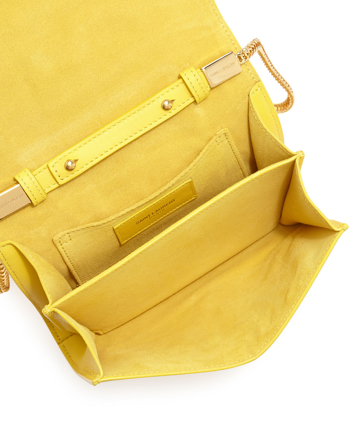 Saint Laurent Y Ligne Mini Pochette Crossbody Bag Yellow - Lyst