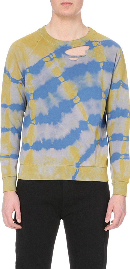 yves saint laurent sweatshirt tie dye