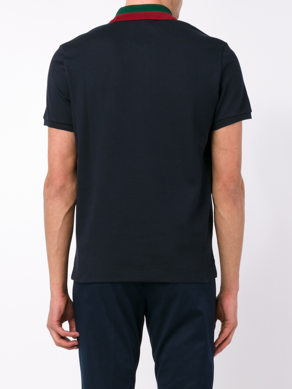Gucci Cotton Striped Collar Polo T 