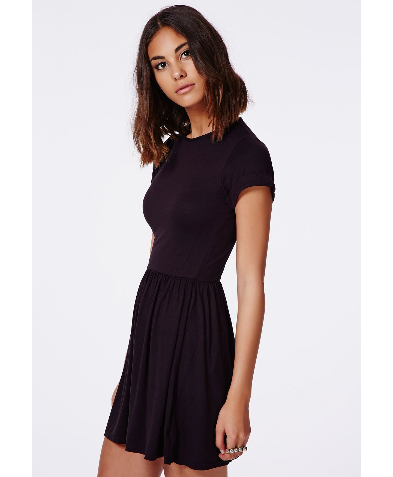 black t shirt skater dress