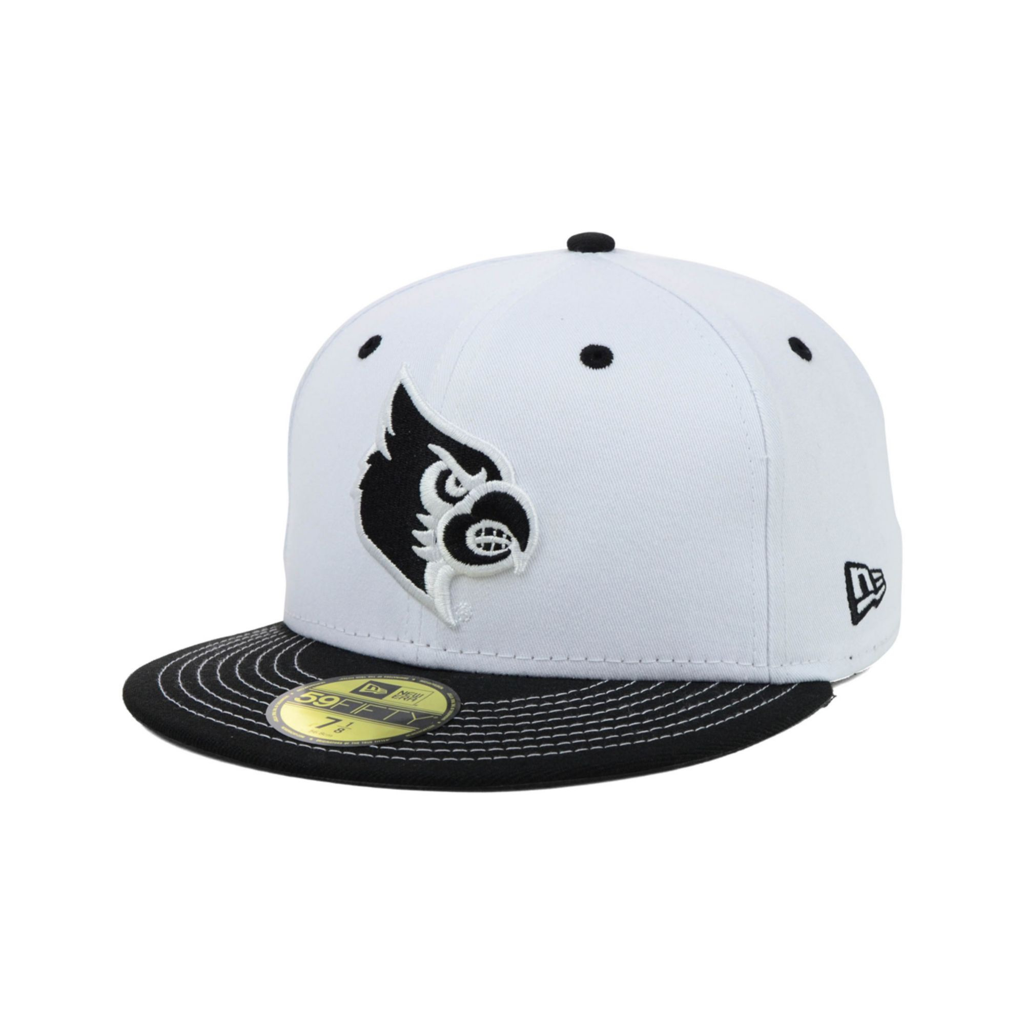 Louisville Cardinals New Era 59Fifty Fitted 7 1/4 Black White NCAA